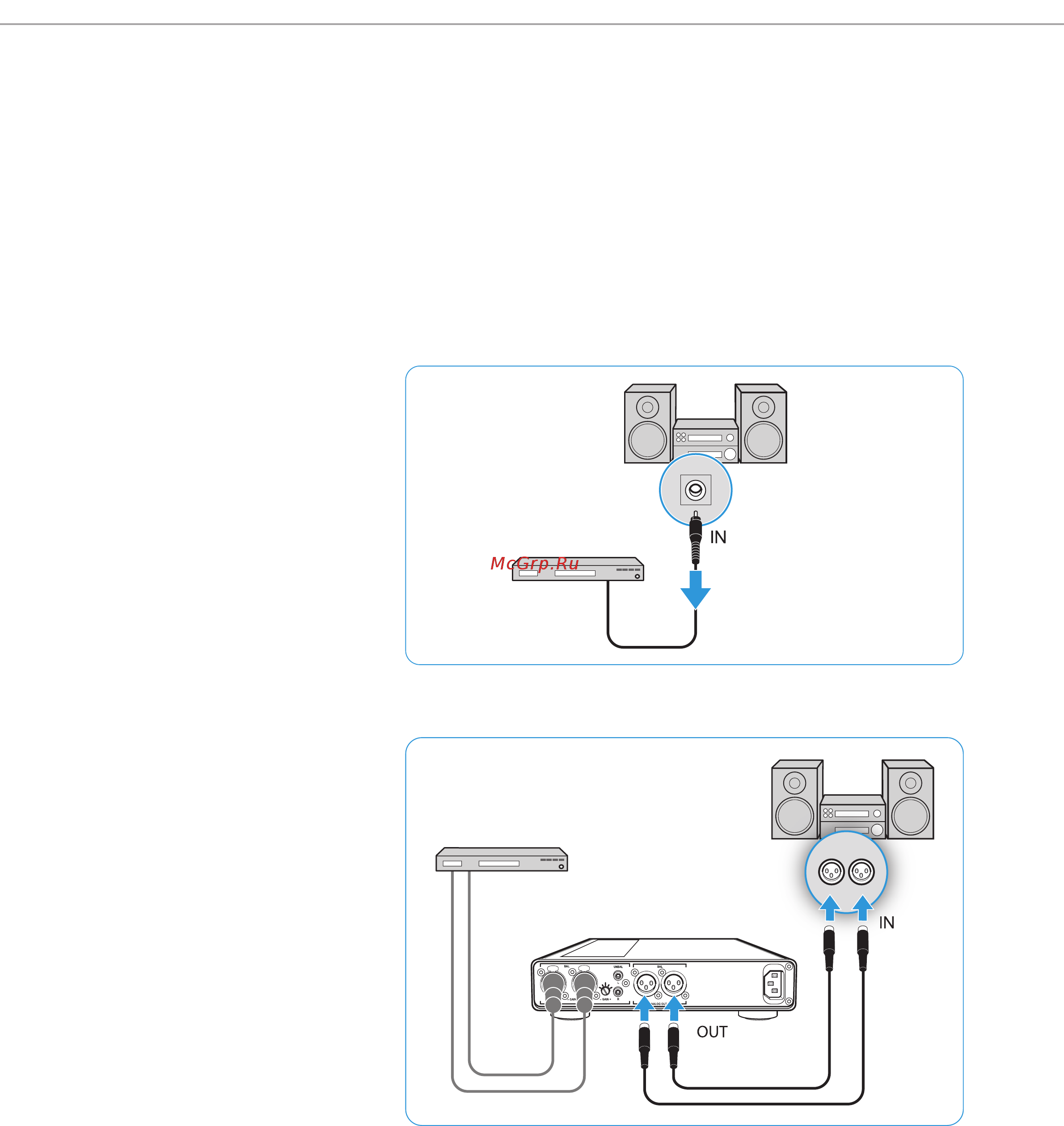 Sennheiser HDVA 600 [10/18] Интеграция усилителя для наушников в существующее соединение шлейфование аудиосигнала
