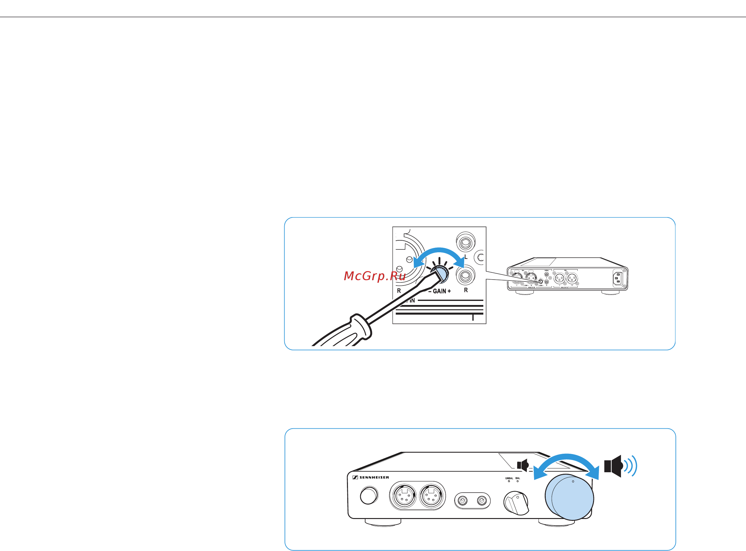 Sennheiser HDVA 600 [14/18] Регулирование уровня сигнала входа типа rca тюльпан