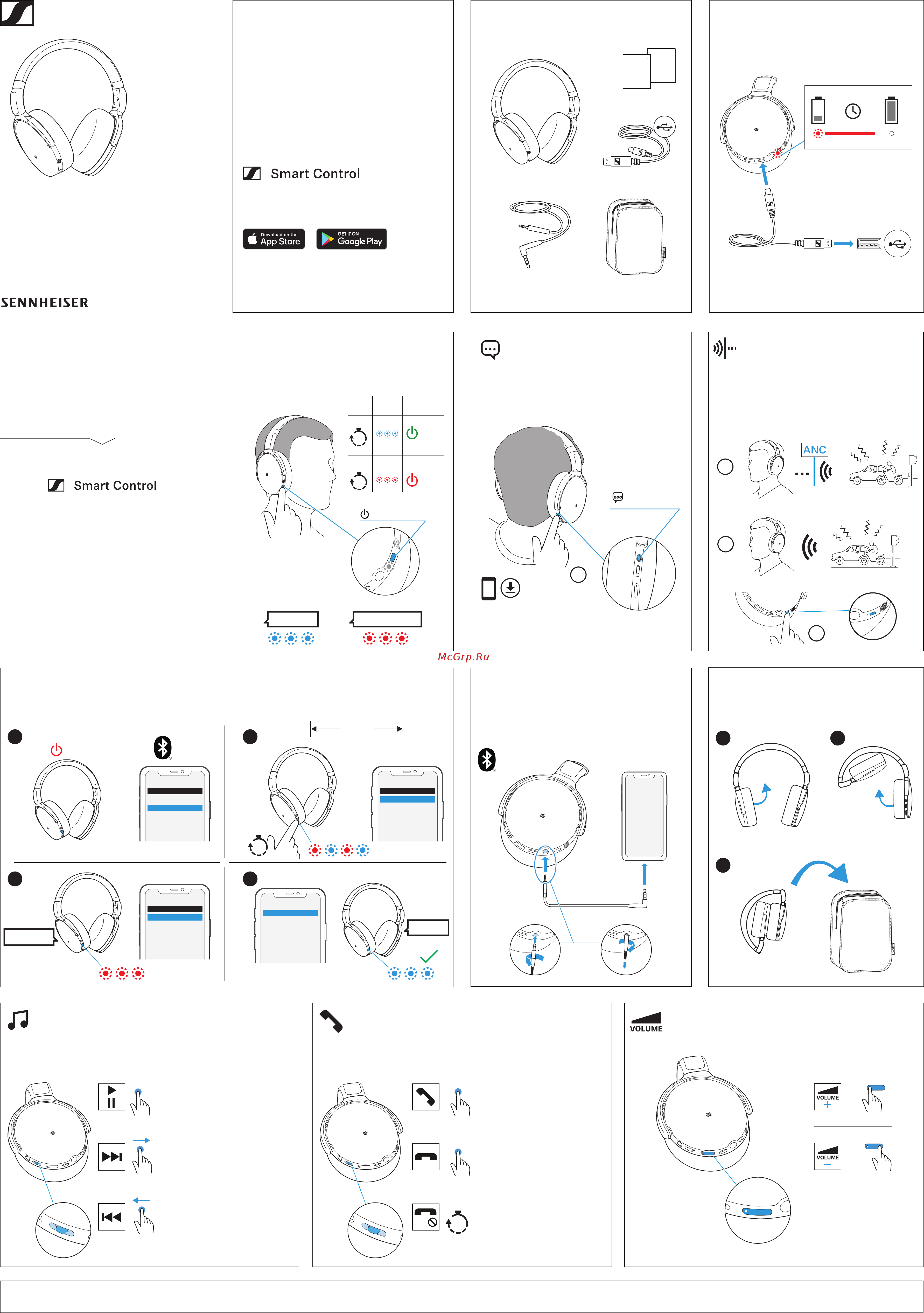 Sennheiser HD 450BT [3/3] Ee lühijuhend lv īsā instrukcija lt trumpoji naudojimo instrukcija cs stručný návod k použití sk stručný návod hu rövid útmutató ro instrucțiuni succinte bg кратко ръководство sl kratka navodila hr kratke upute