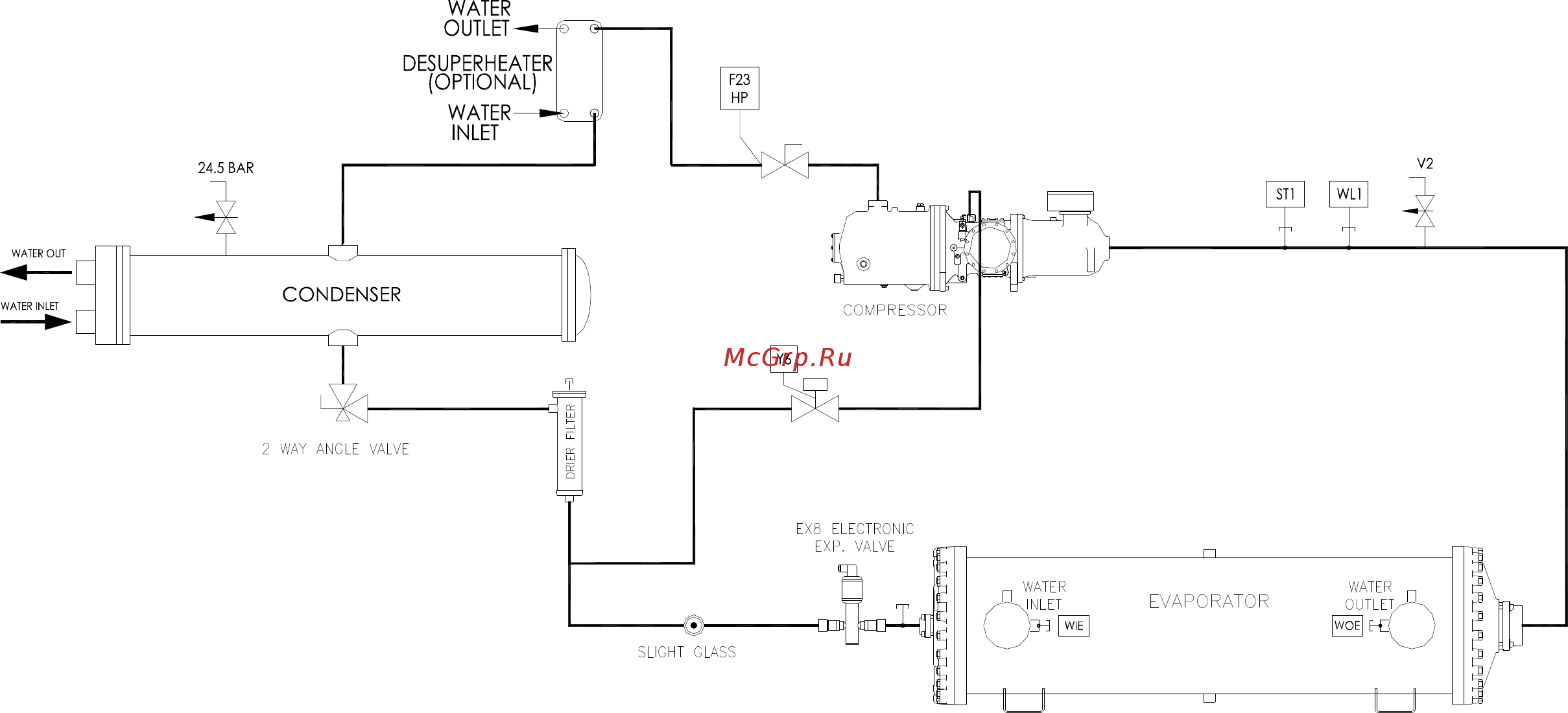 Daikin EWWD600DJYNN [36/58] Fig 12 refrigeration cycle ewwd djynn ewwd jynn a partial heat recovery