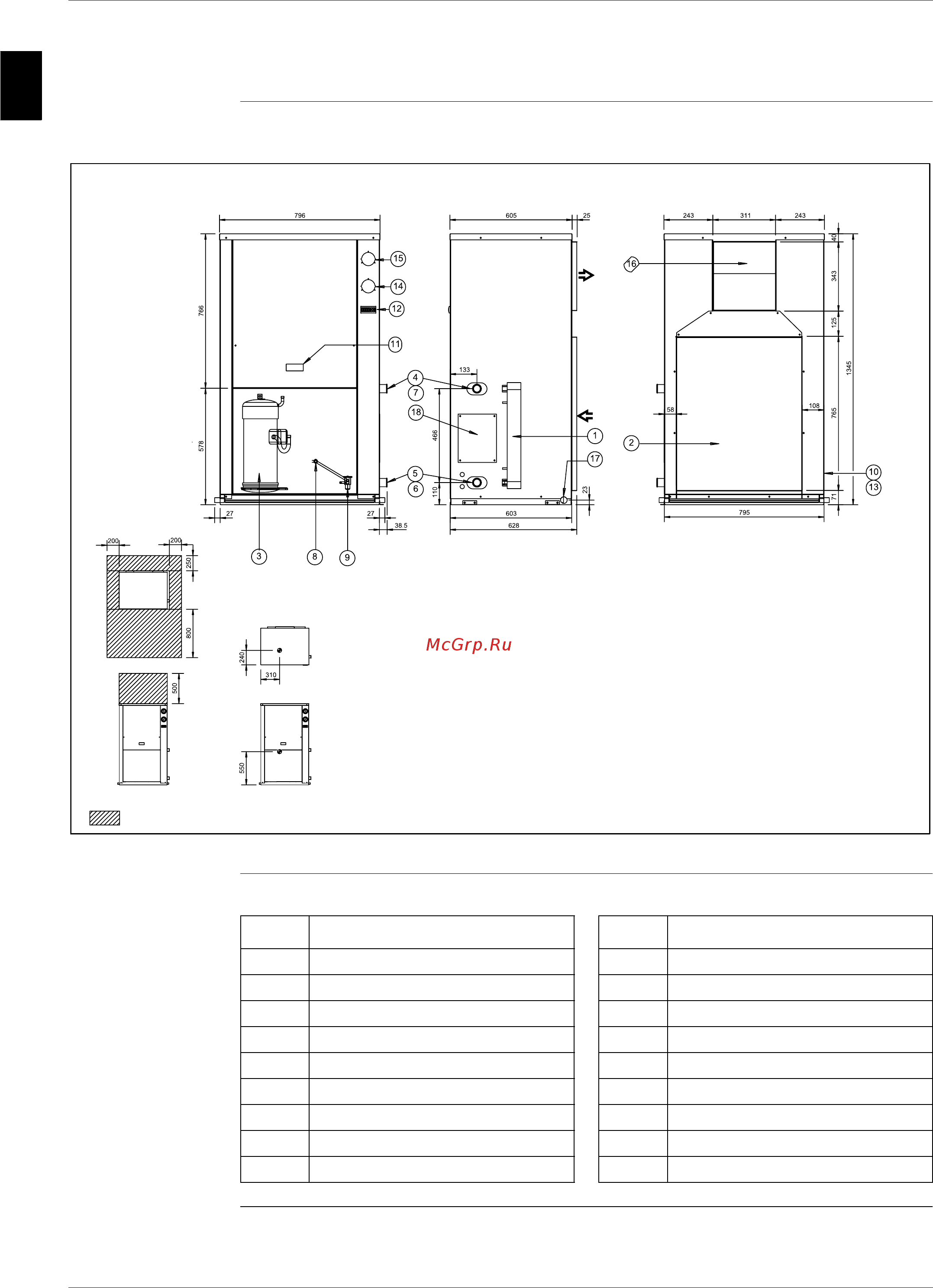 Daikin EUWAC5FZW [61/264] Outlook drawing euwac5fzw1