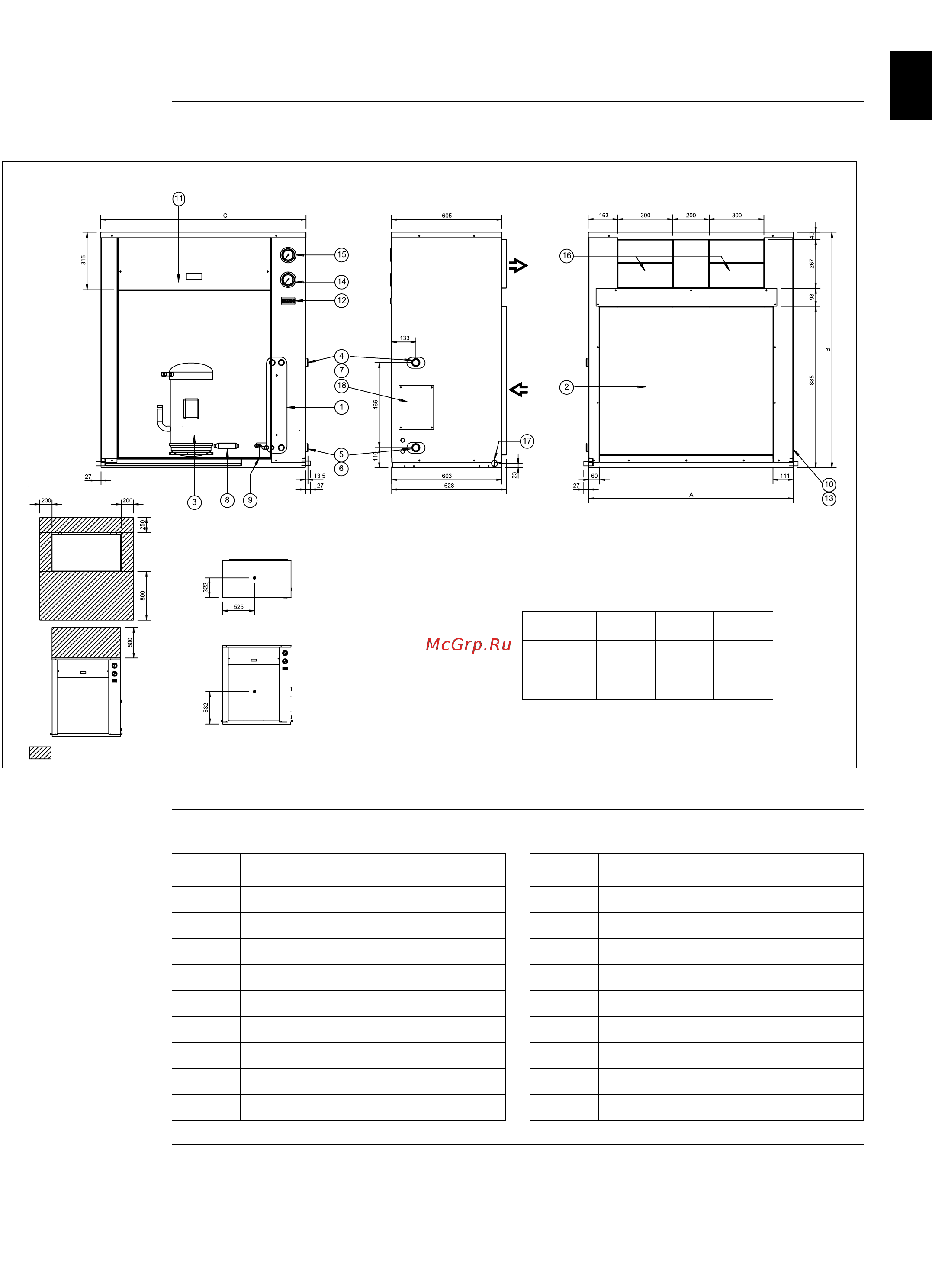 Daikin EUWAC5FZW [62/264] Outlook drawing euwac8 10fzw1