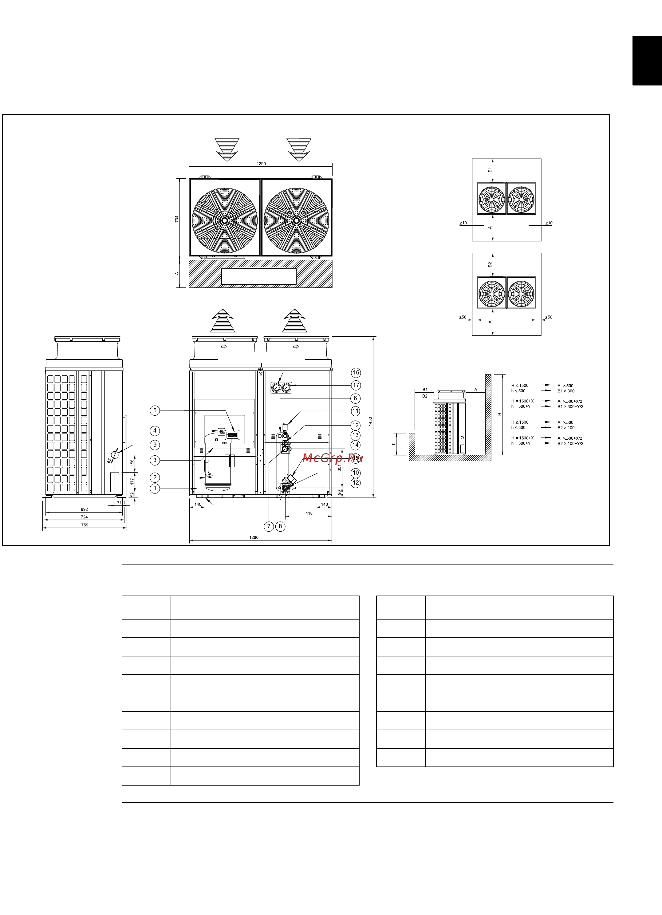 Daikin EUWAC5FZW [66/264] Outlook drawing euwan10 12kzw1