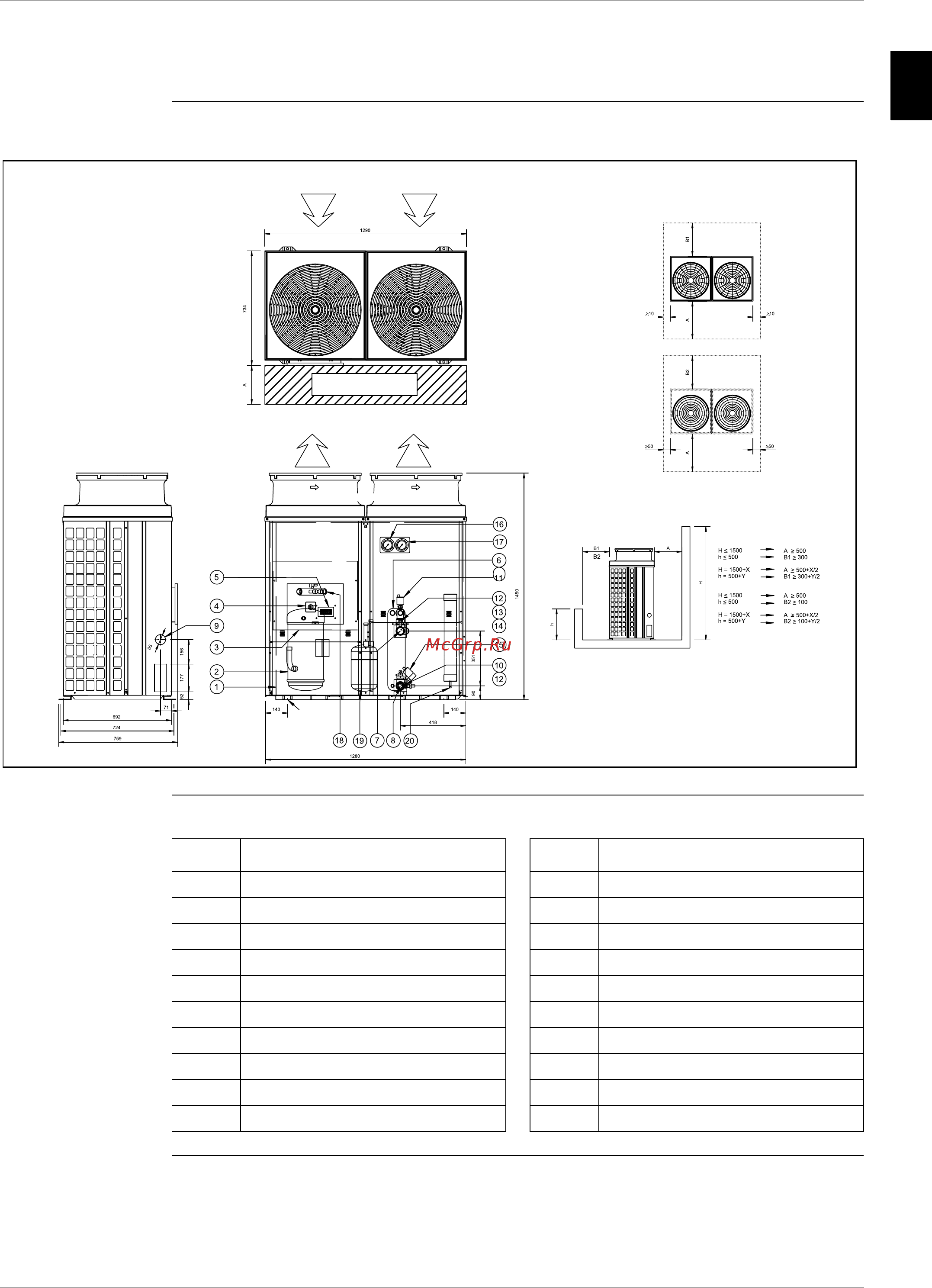 Daikin EUWAC5FZW [78/264] Outlook drawing euwyn10 12kzw1