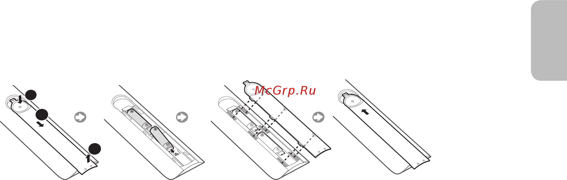 Samsung UE49NU7140U [11/217] Установка батарей в пульт дистанционного управления размер батареи aaa
