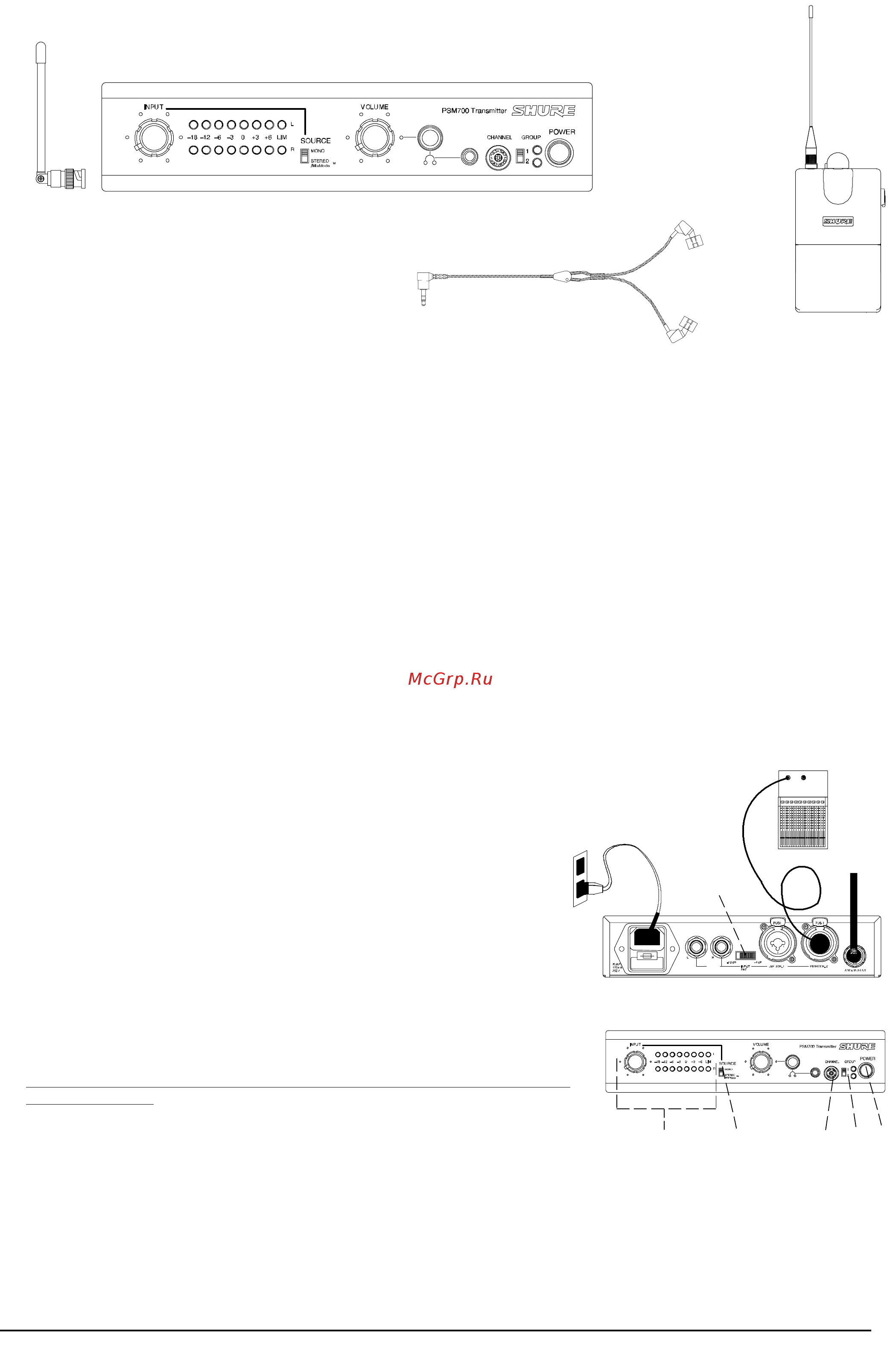 Shure SCM262 [2/9] Shure psm700 руководство пользователя