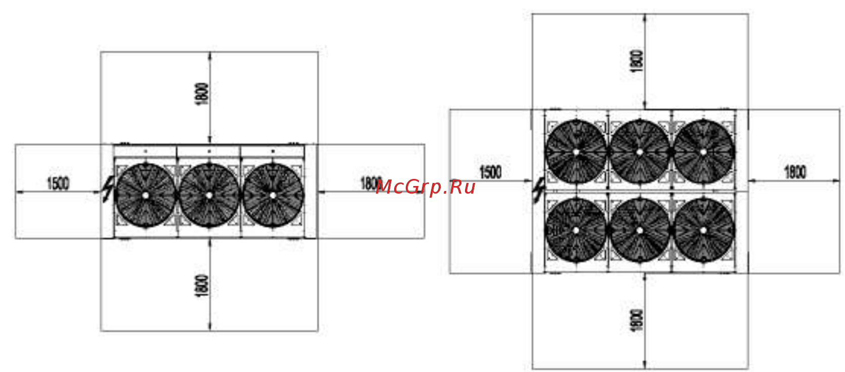 Daikin EWAD210E-SS [21/72] Минимальные требования к пространству