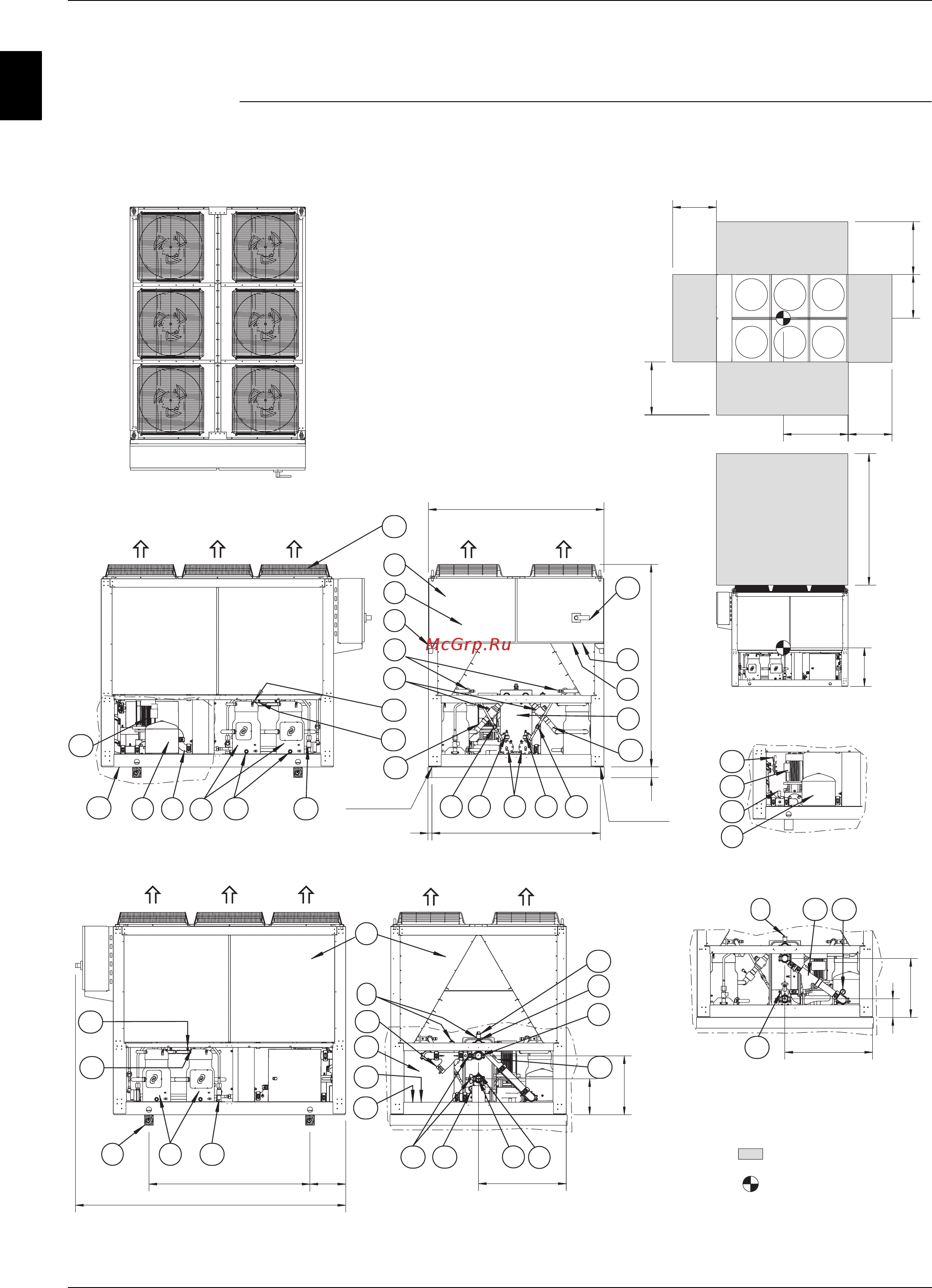 Daikin EWYQ150DAYN [56/524] Outlook drawing ewaq180 210dayn p b