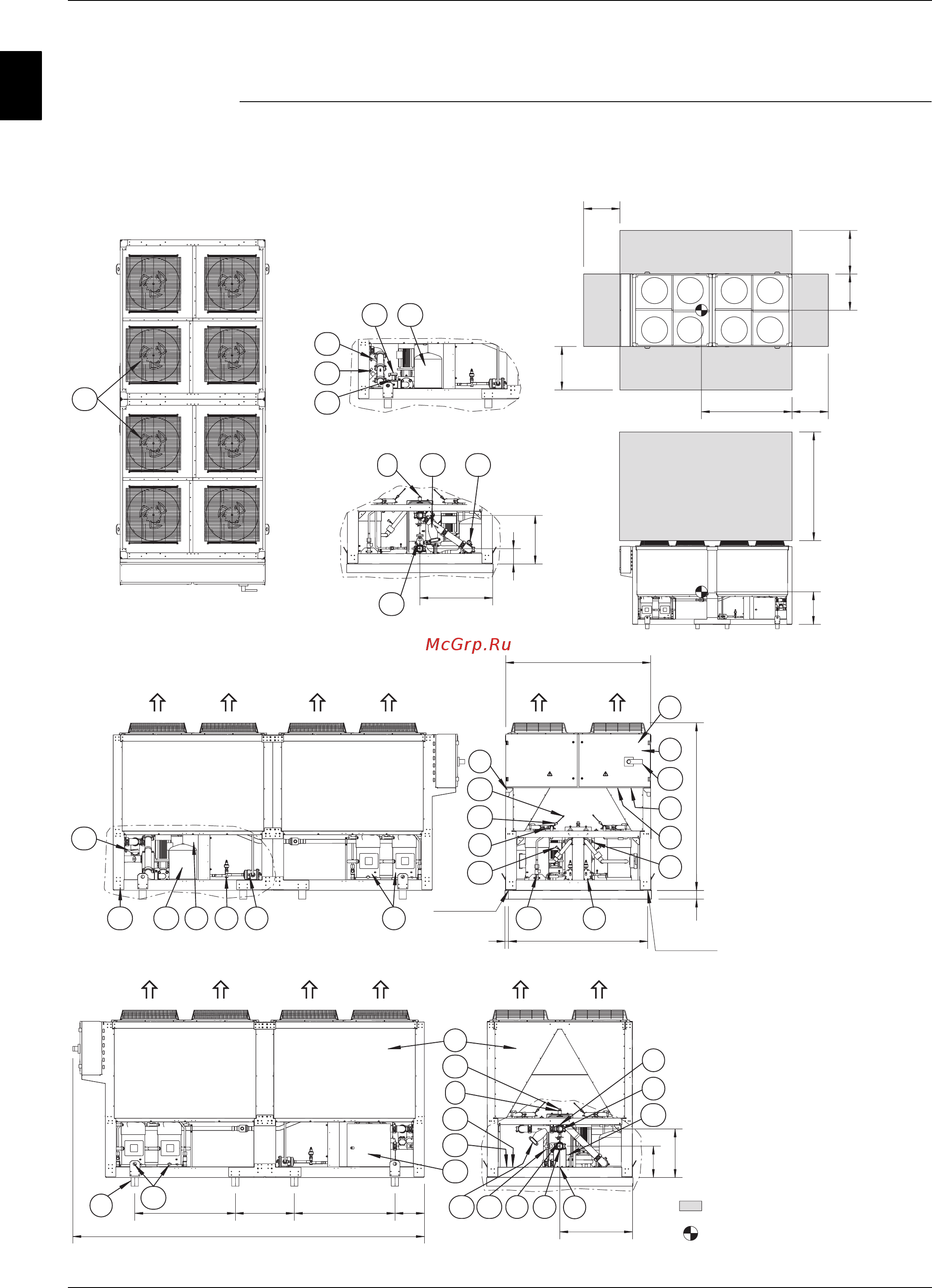 Daikin EWYQ230DAYN [60/524] Outlook drawing ewaq240 260dayn p b