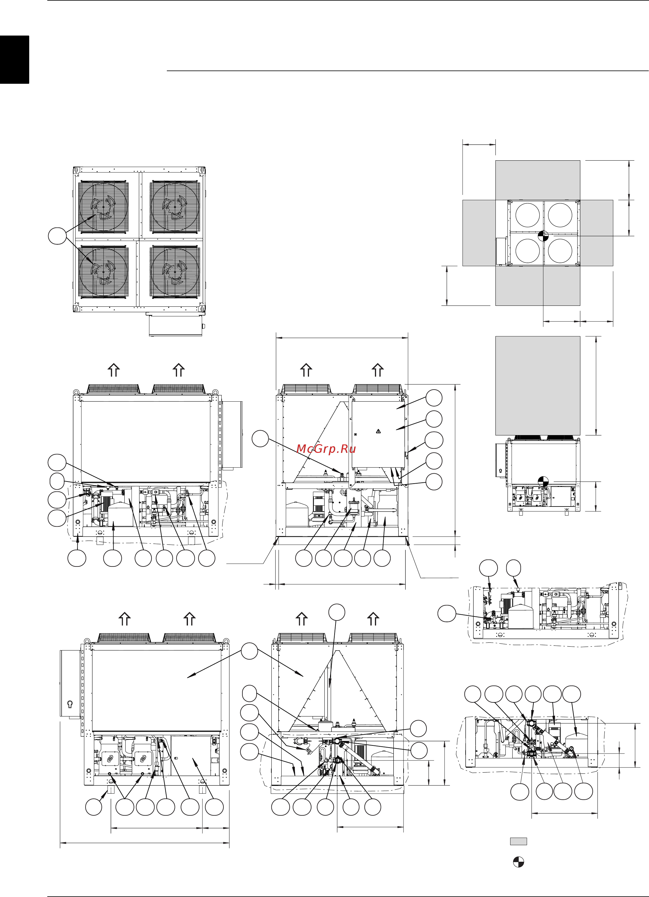 Daikin EWYQ230DAYN [64/524] Outlook drawing ewyq080 100dayn p b