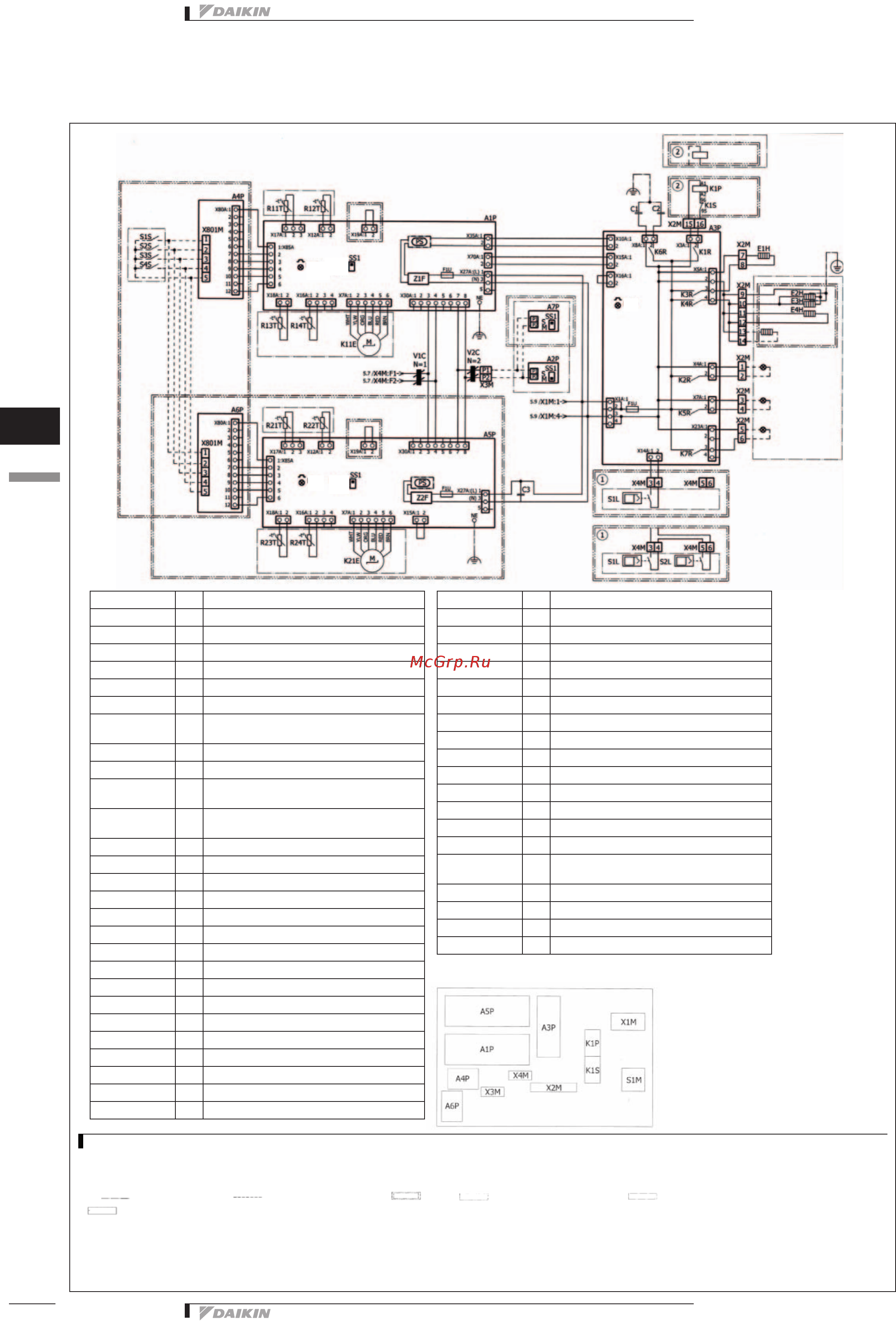 Daikin EWAQ050BAWN [118/129] Монтажные схемы