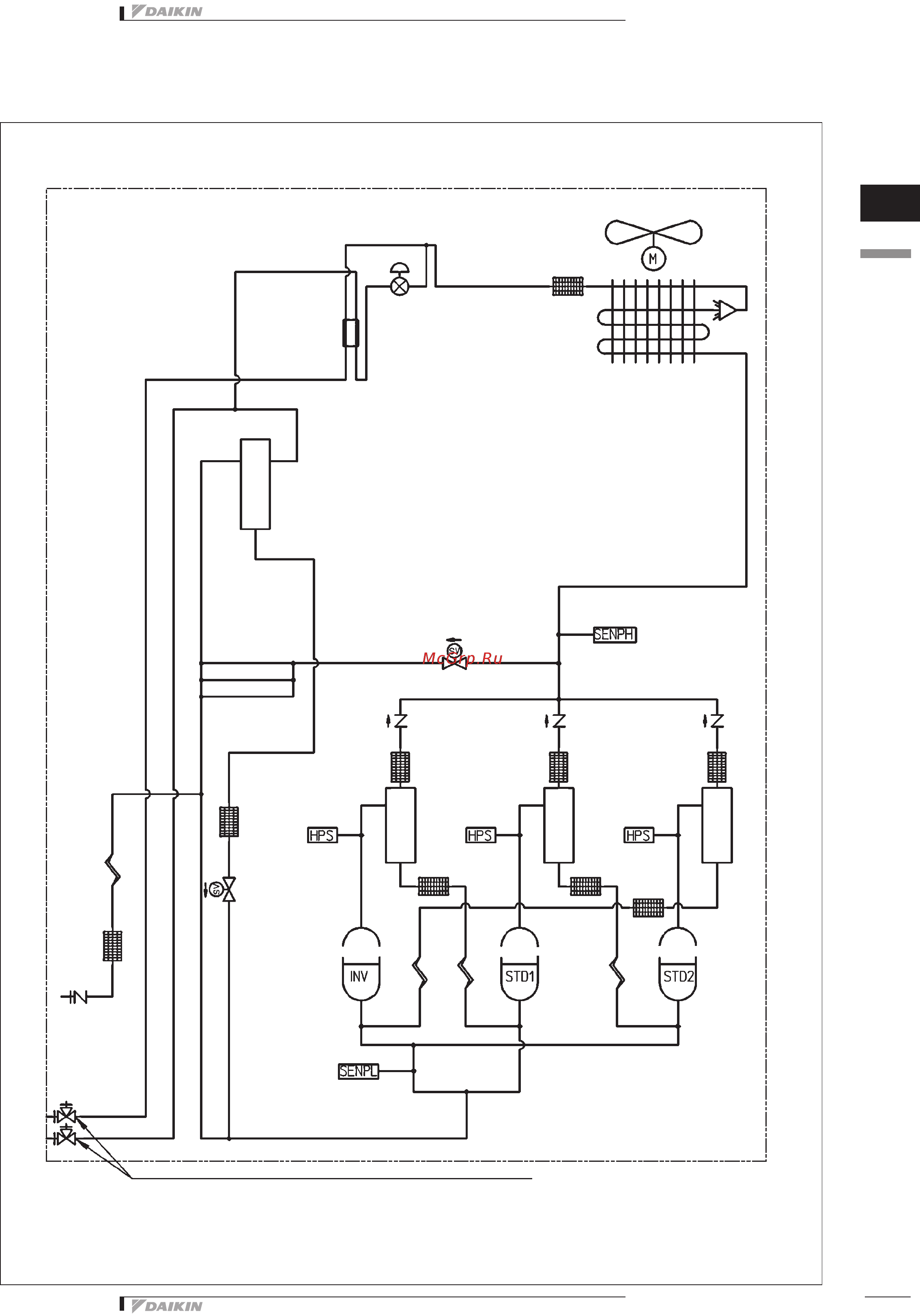Daikin EWAQ016BAWN [23/129] Схемы трубопроводов