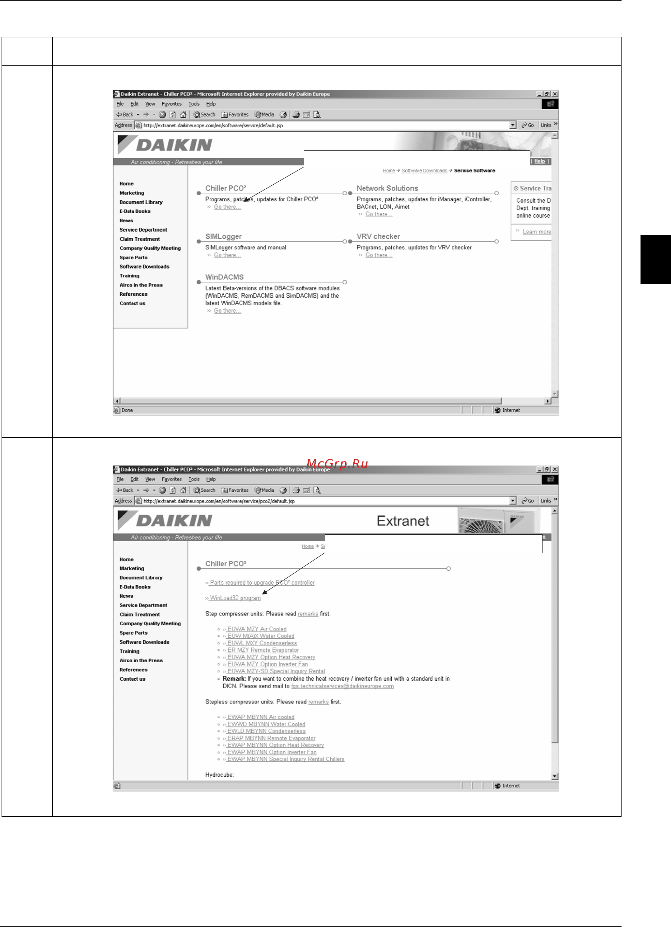 Daikin EWWQC22AJYNN/A [93/130] Go to the winload32 program page