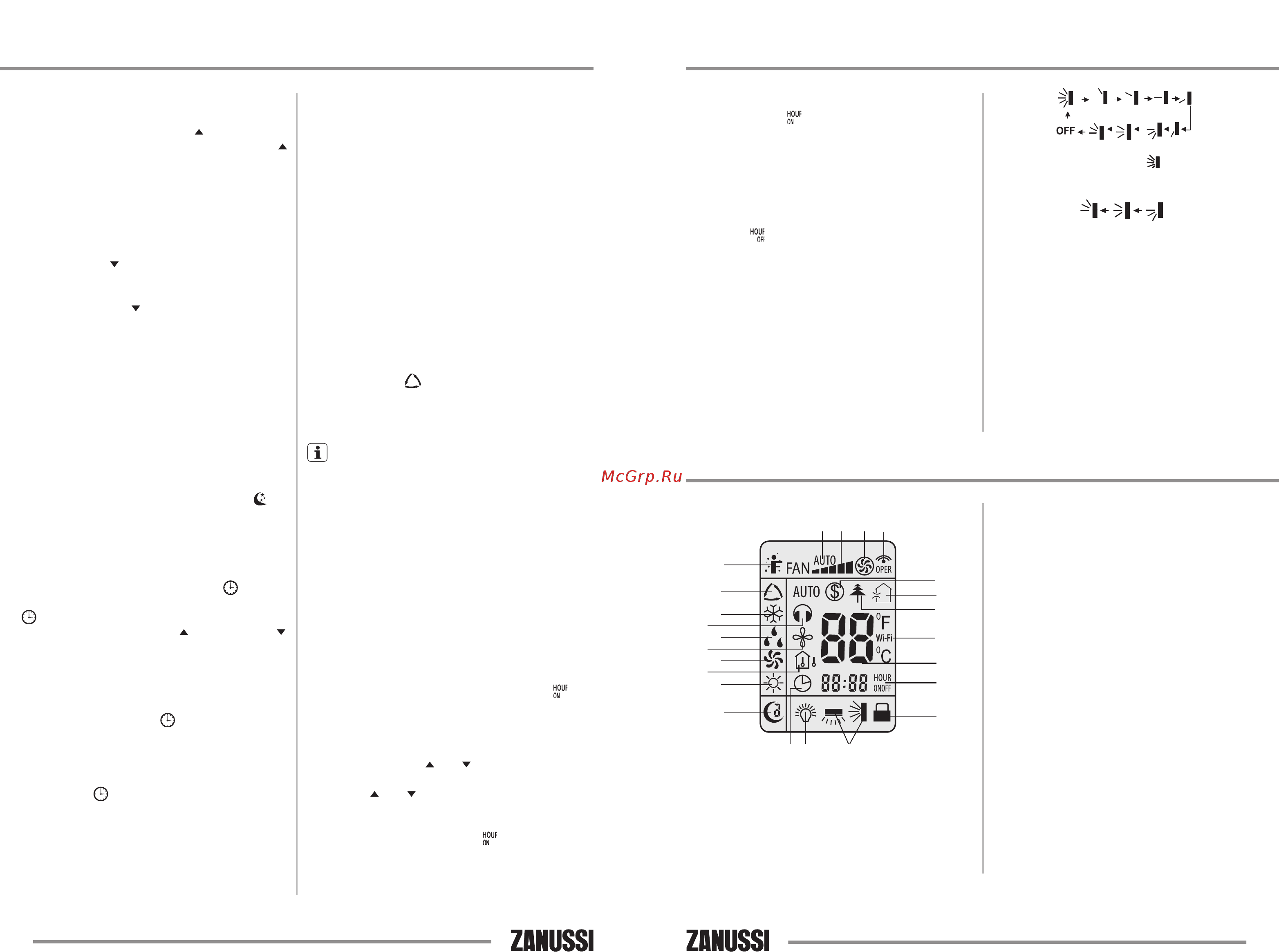 Zanussi ZACS-07 HPF/A17/N1 [4/11] Пульт дистанционного управления пульт дистанционного управления