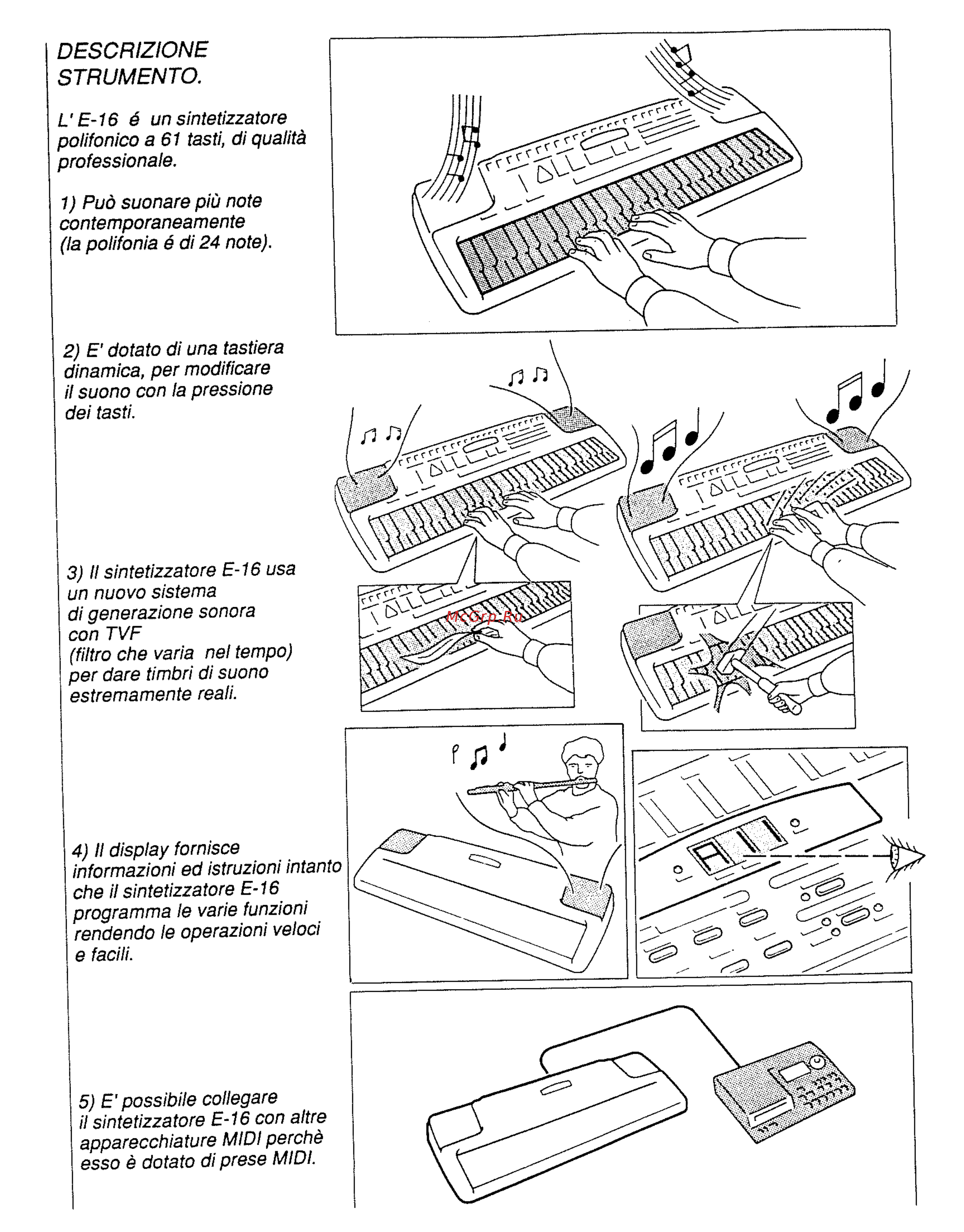 Roland E-16 [14/126] Descrizione strumento