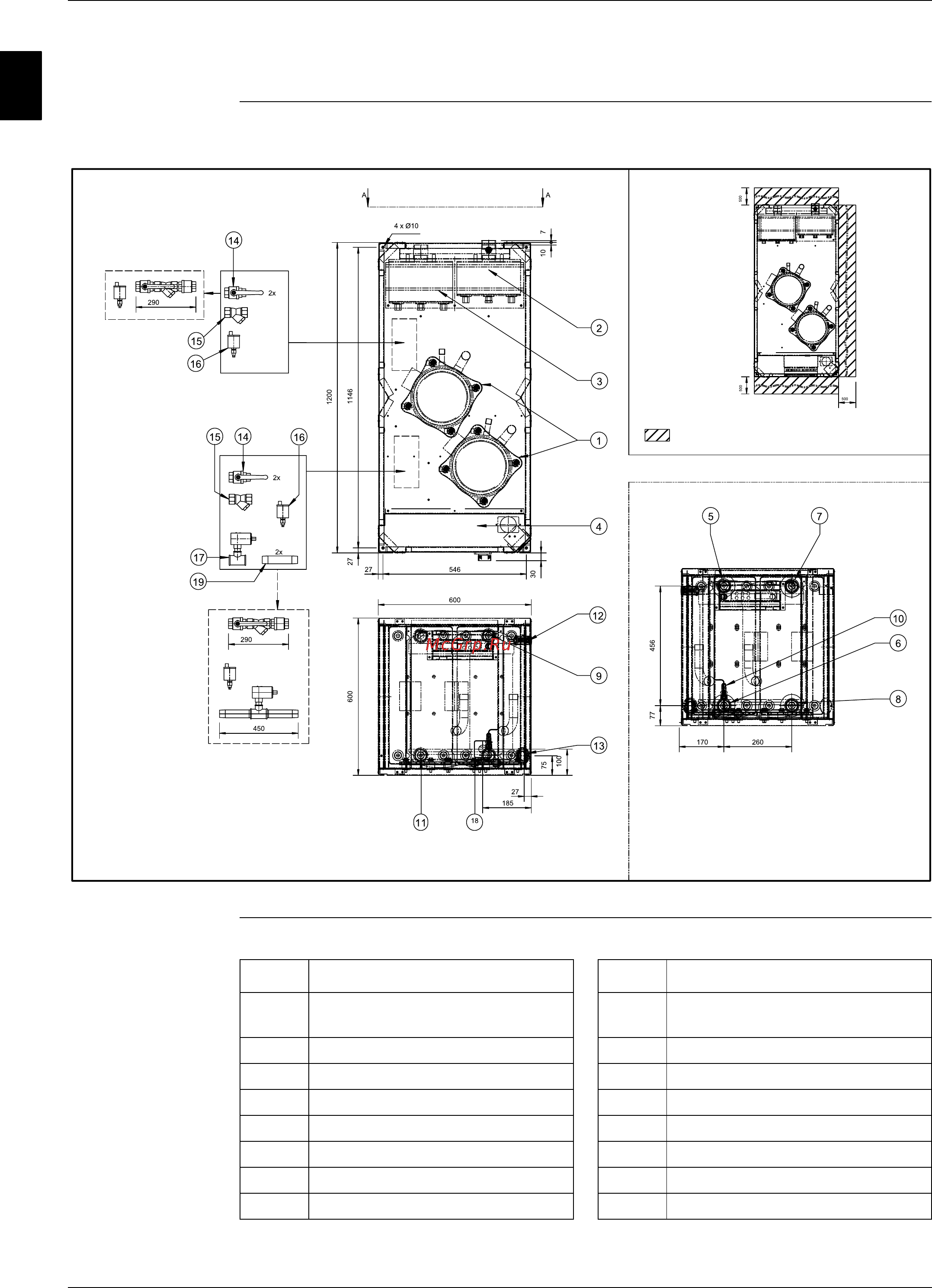 Daikin EWLP040KAW1N [31/138] Outlook drawing euw16 20 24kzw1