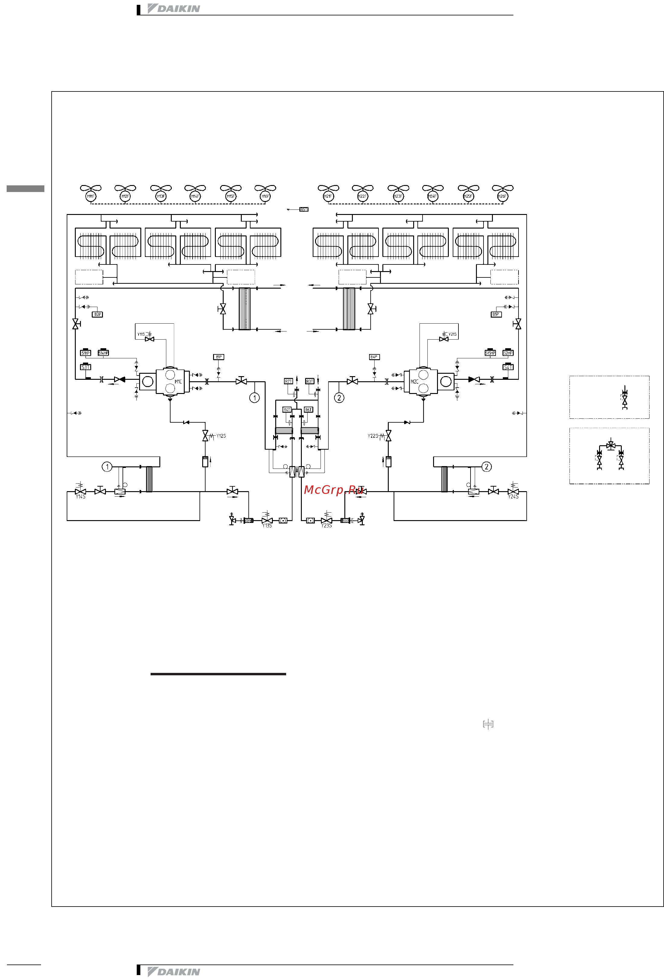 Daikin EWTP110MBYN [26/44] Схема трубной обвязки