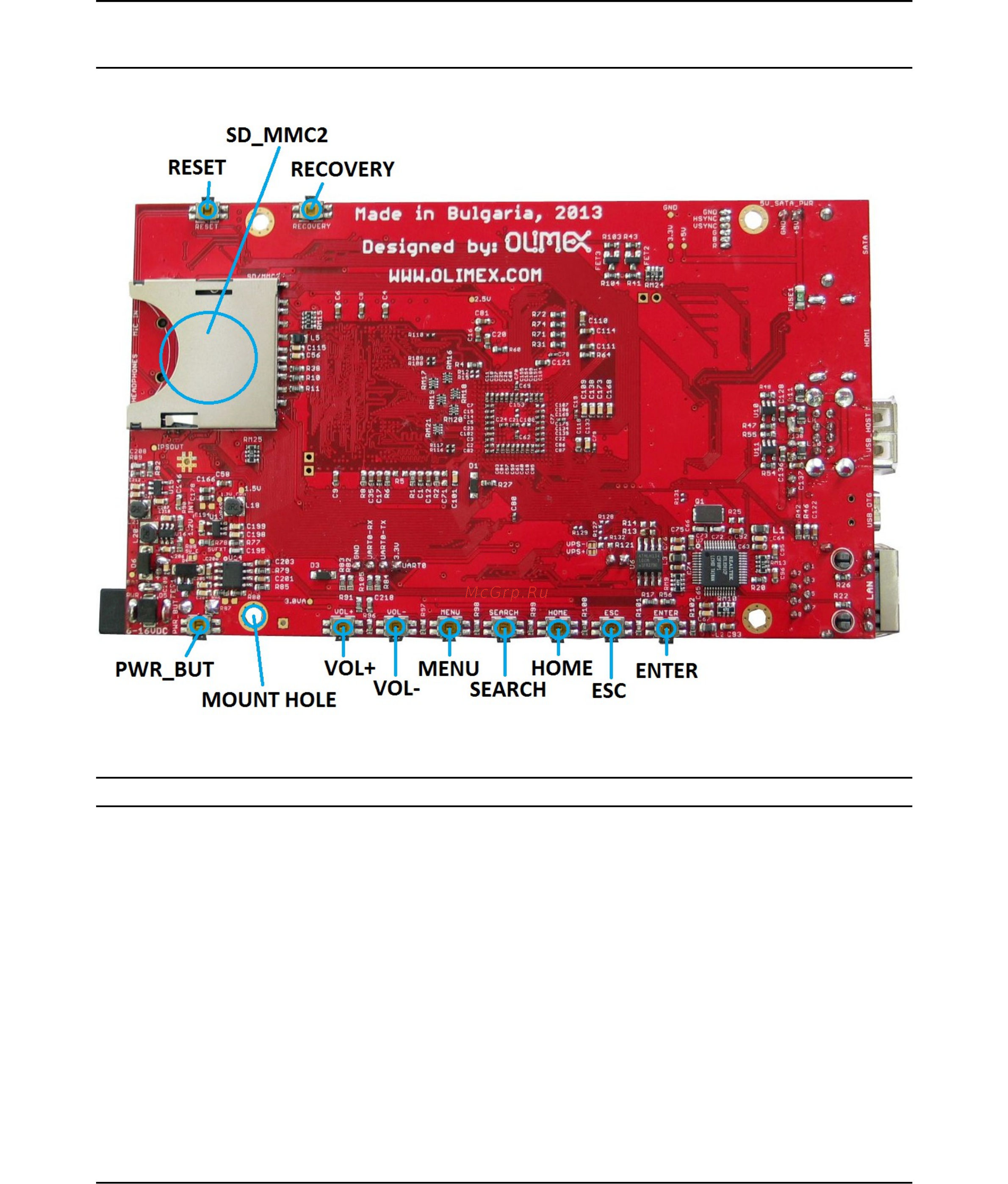 OLIMEX A20-MICRO-S16 [20/55] Layout bottom view