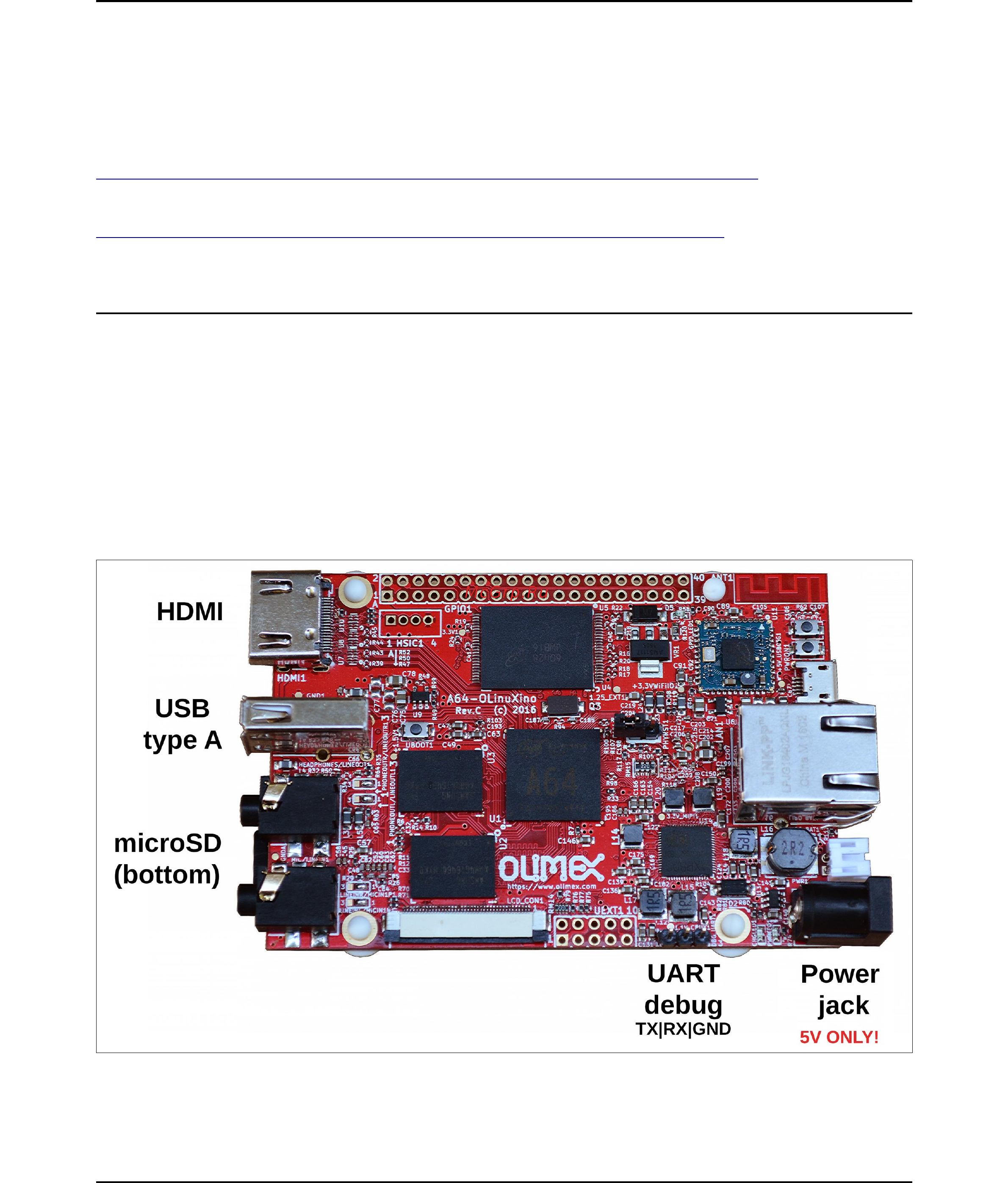 OLIMEX A64-1G4GW [6/9] Preparation and boot