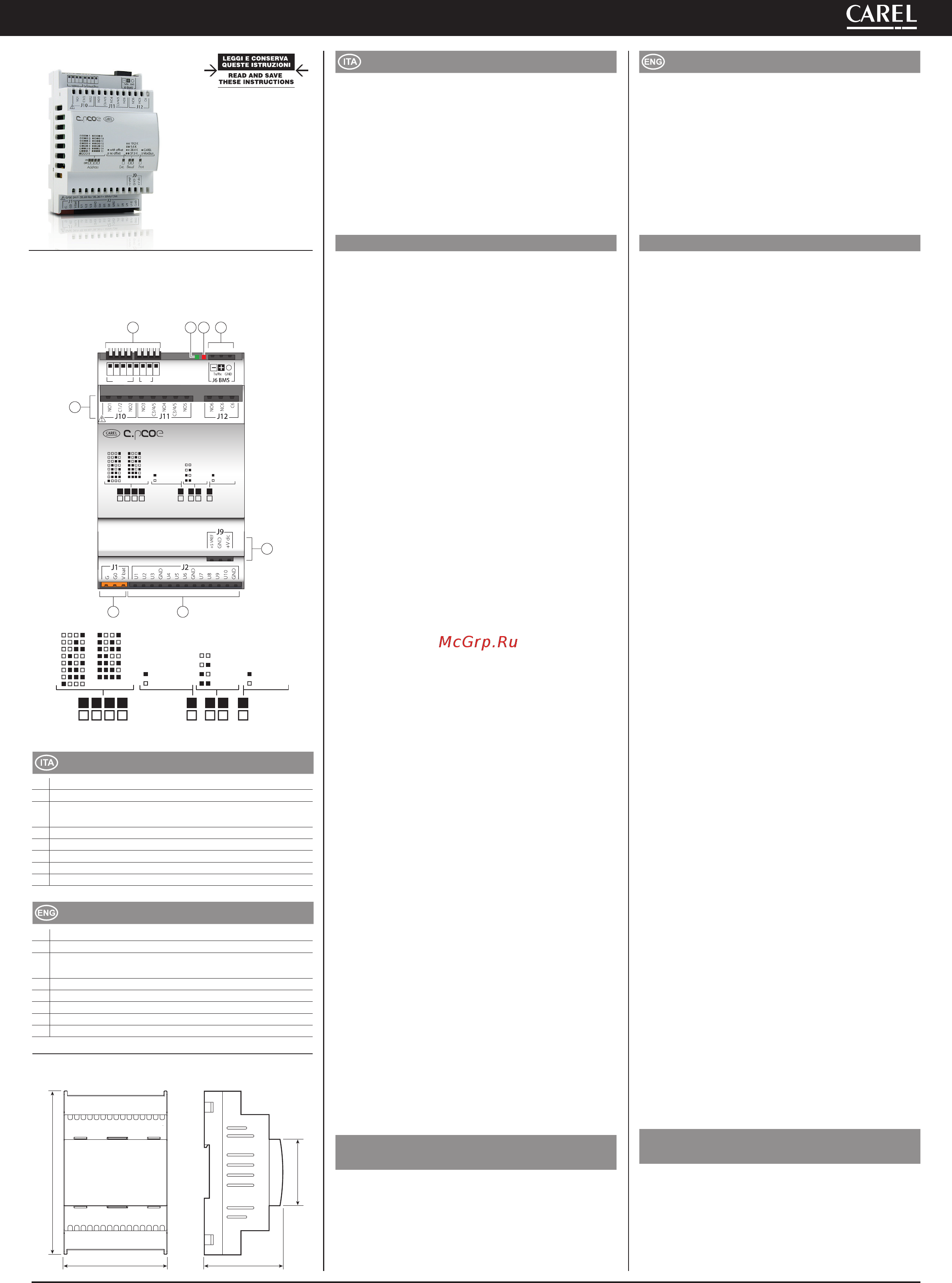 Daikin pCOe для EWYD-BZ Технические данные онлайн