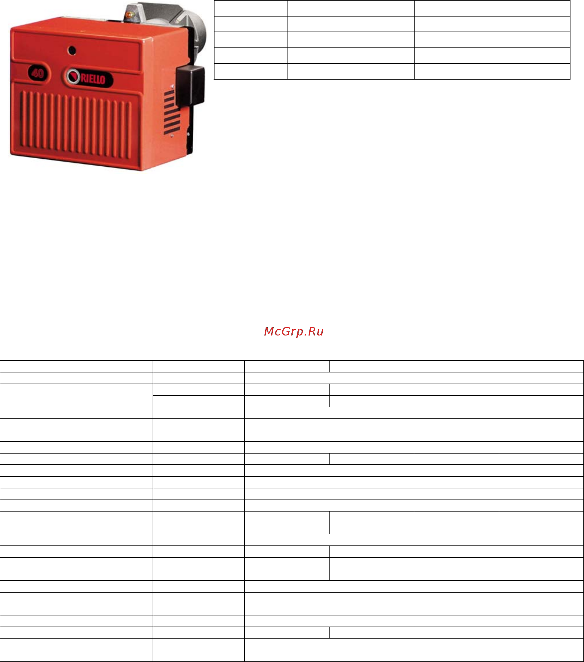 Riello FS 20D Технические характеристики онлайн