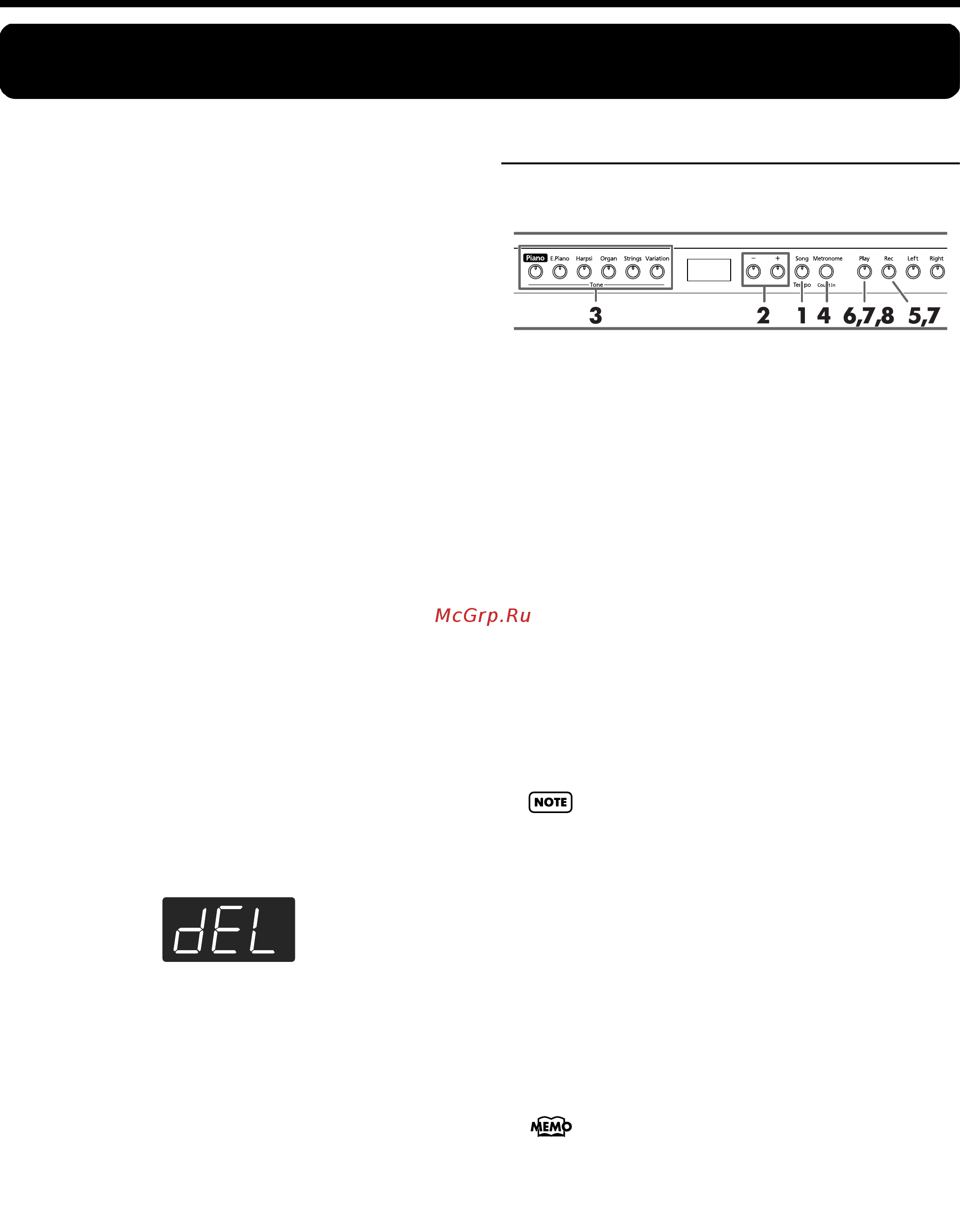 Roland HP-103 [22/42] Ãëàâà 4 çàïèñü èíäèâèäóàëüíîé èãðû íà èíñòðóìåíòå