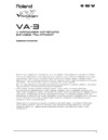 Roland VA-3 Руководство пользователя