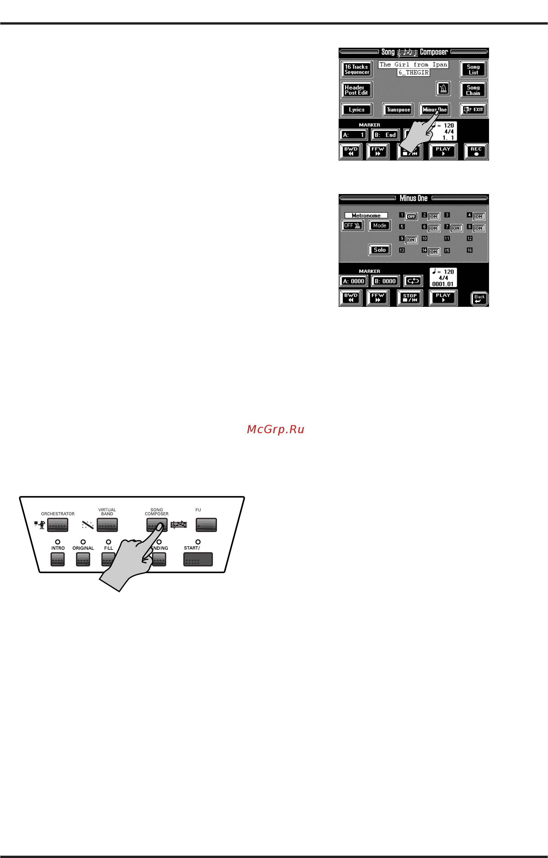 Roland VA-3 [27/208] Воспроизведение в режиме минус один minus one