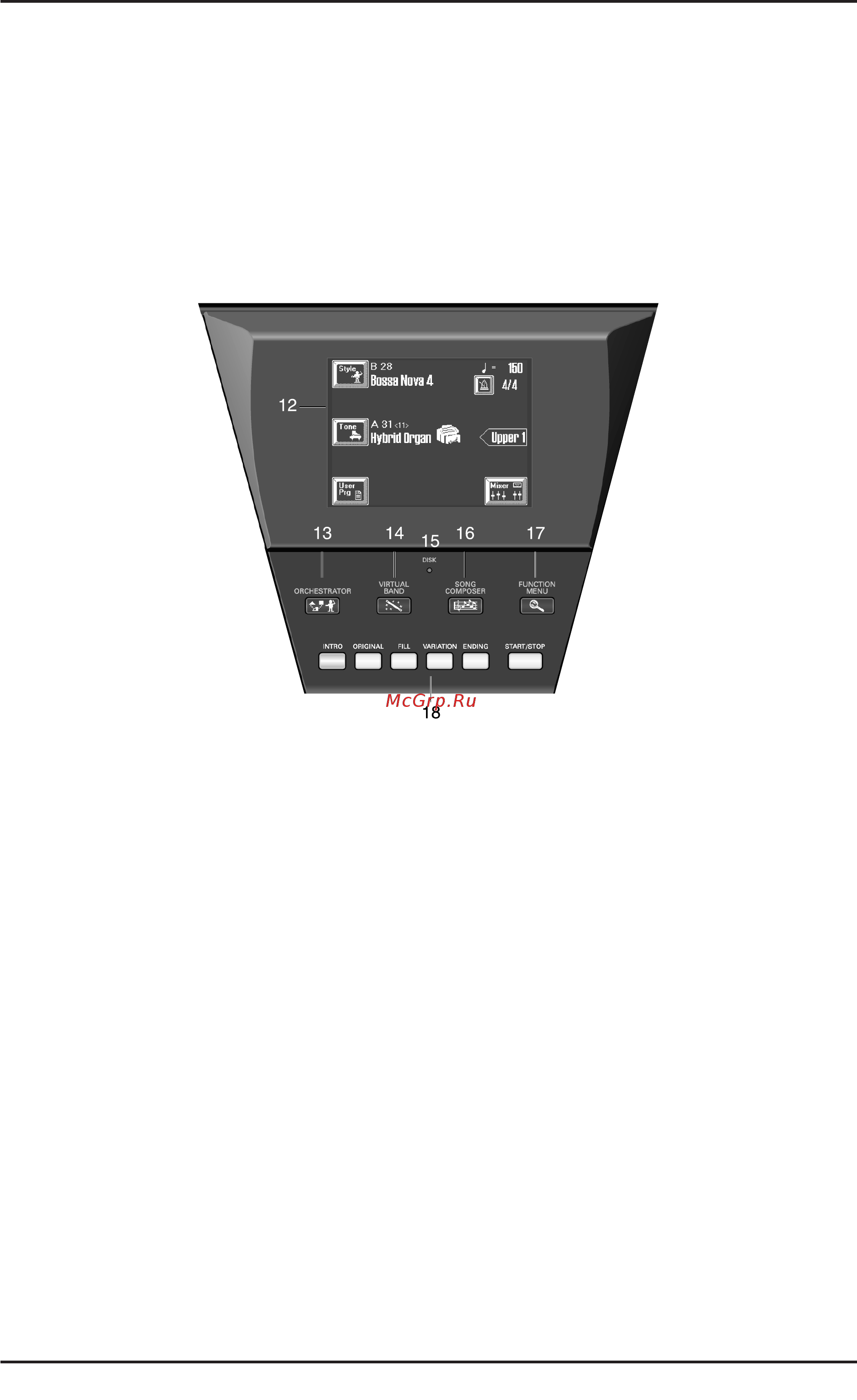 Roland VA-7 [13/257] Секция режима клавиатуры keyboard