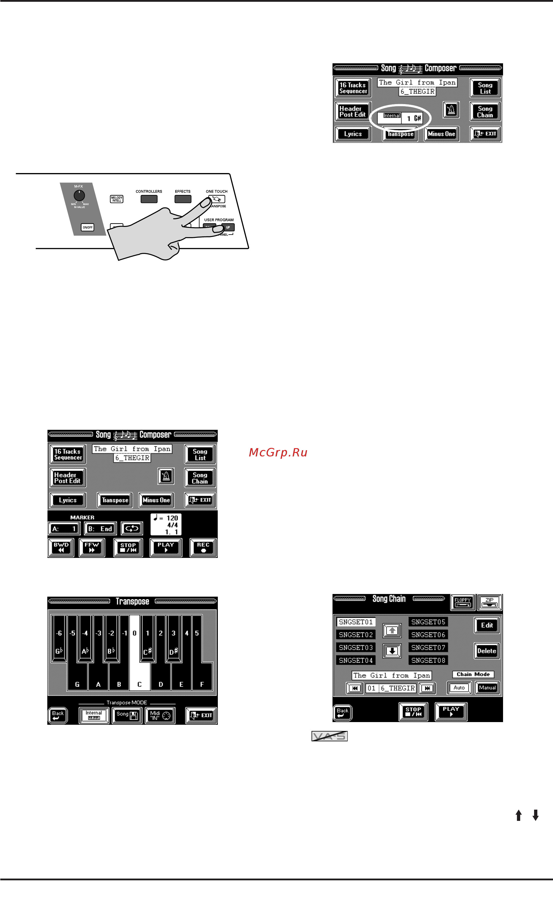 Roland VA-7 [135/257] Последовательности цепочки из