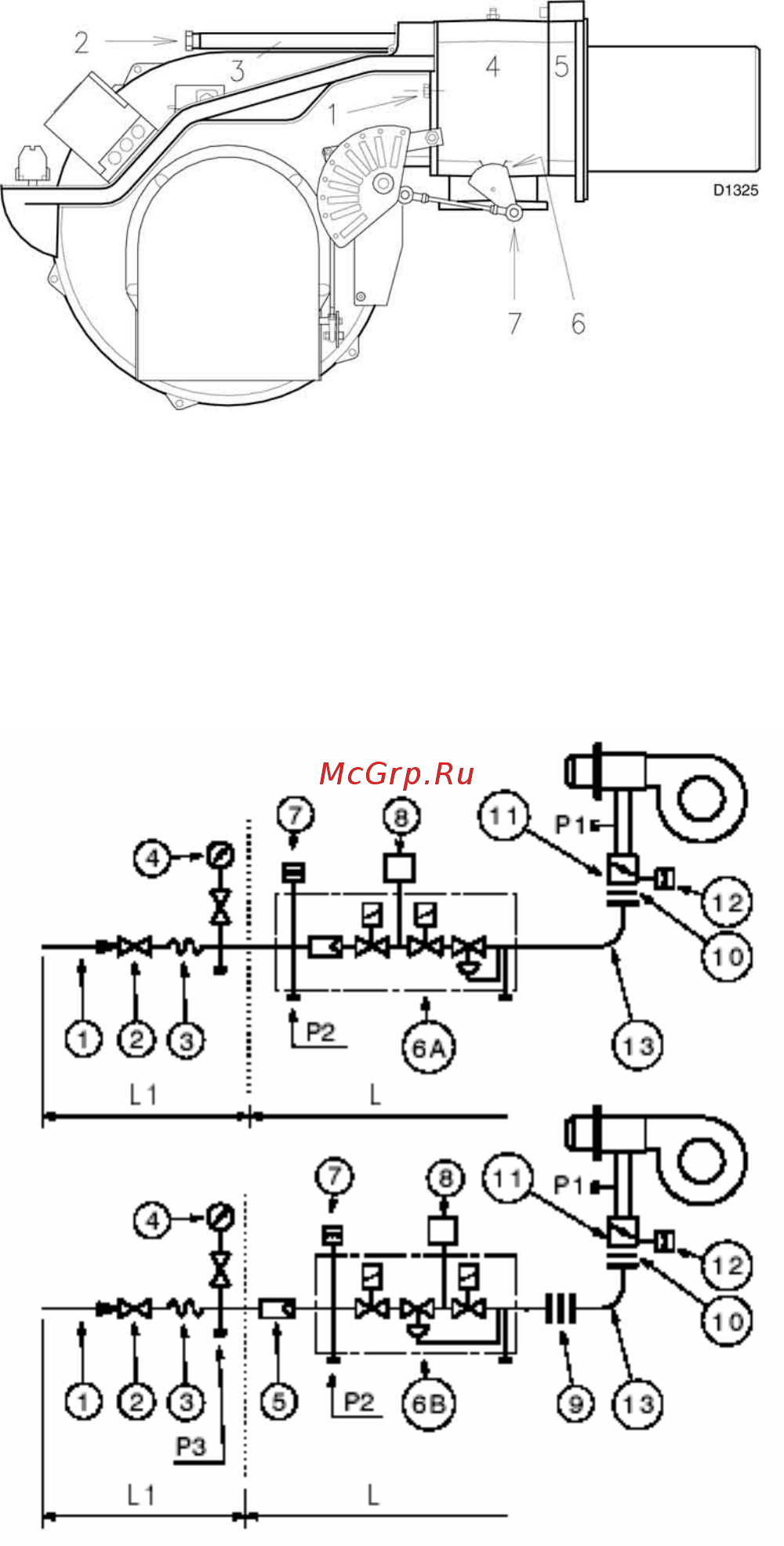 Riello RS 190/M t.c. [9/32] Трубопровод подачи газа