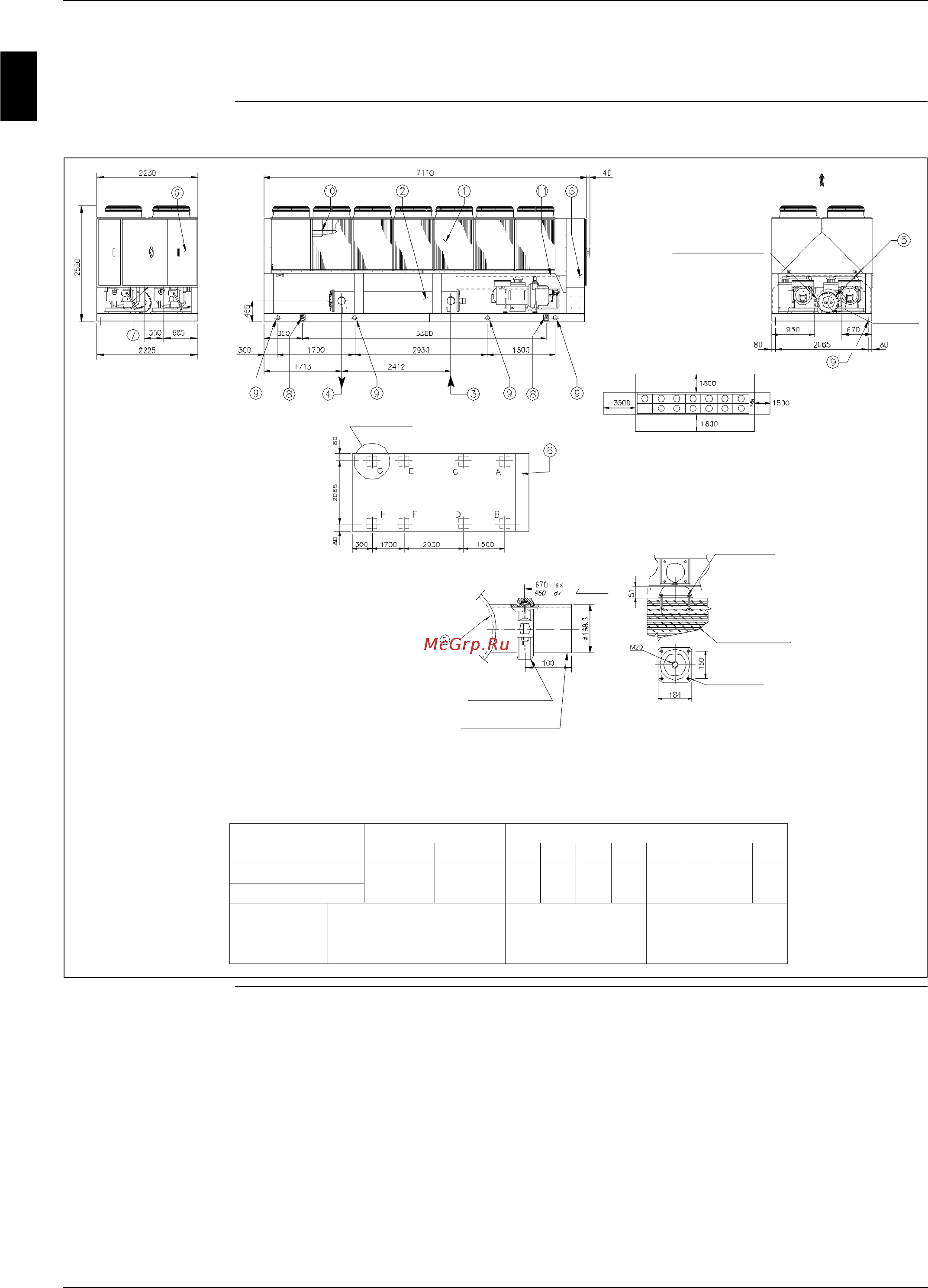 Daikin EWAD850BJYNN/A [56/346] Outlook drawing ewad750bjynn q and ewad700bjynn z