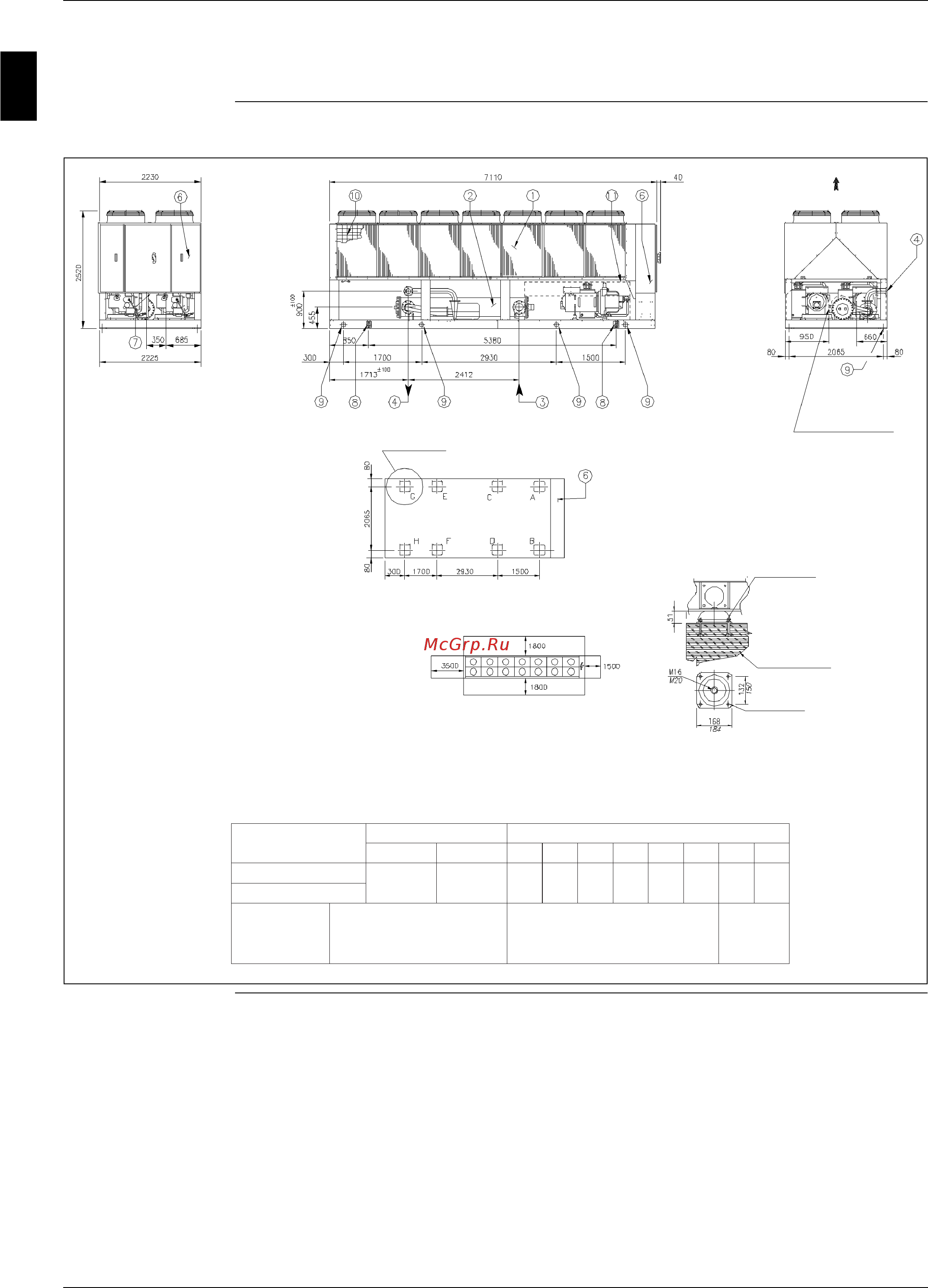 Daikin EWAD900BJYNN/A [58/346] Outlook drawing ewad750bjynn q opsp