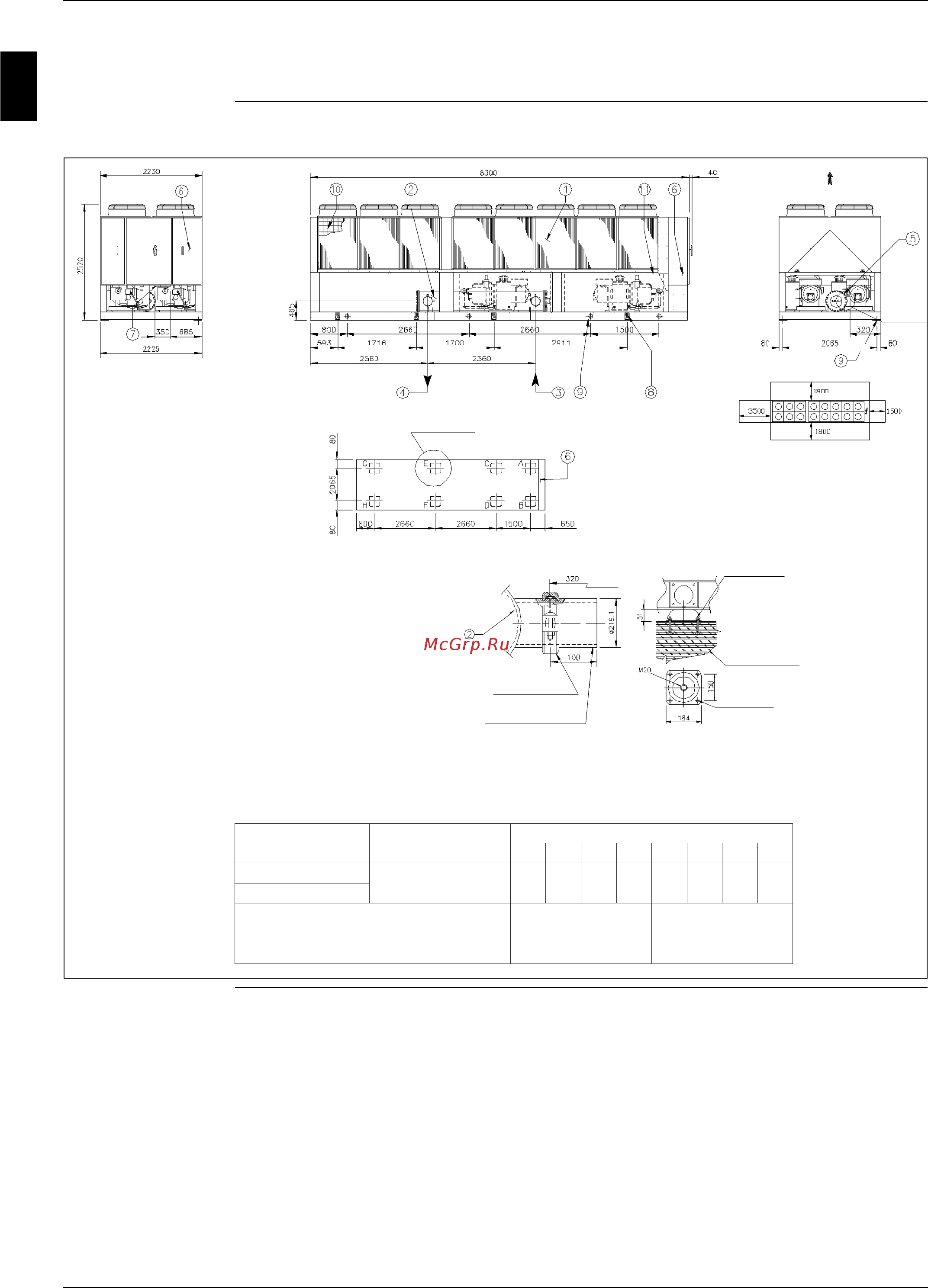 Daikin EWAD800BJYNN/Q [60/346] Outlook drawing ewad800 850bjynn q