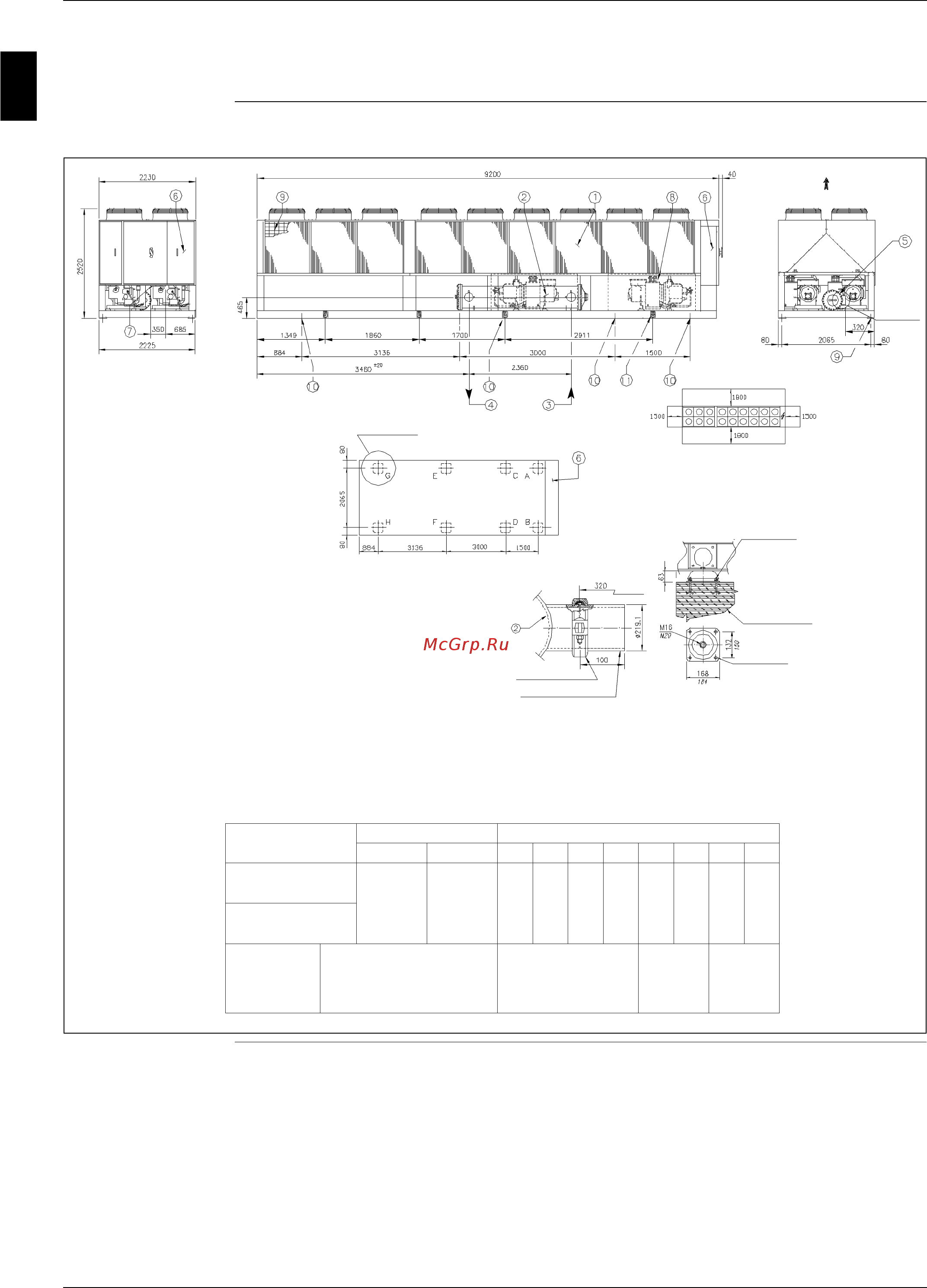 Daikin EWAD850BJYNN/A [70/346] Outlook drawing ewad900 950bjynn q and ewad850bjynn z