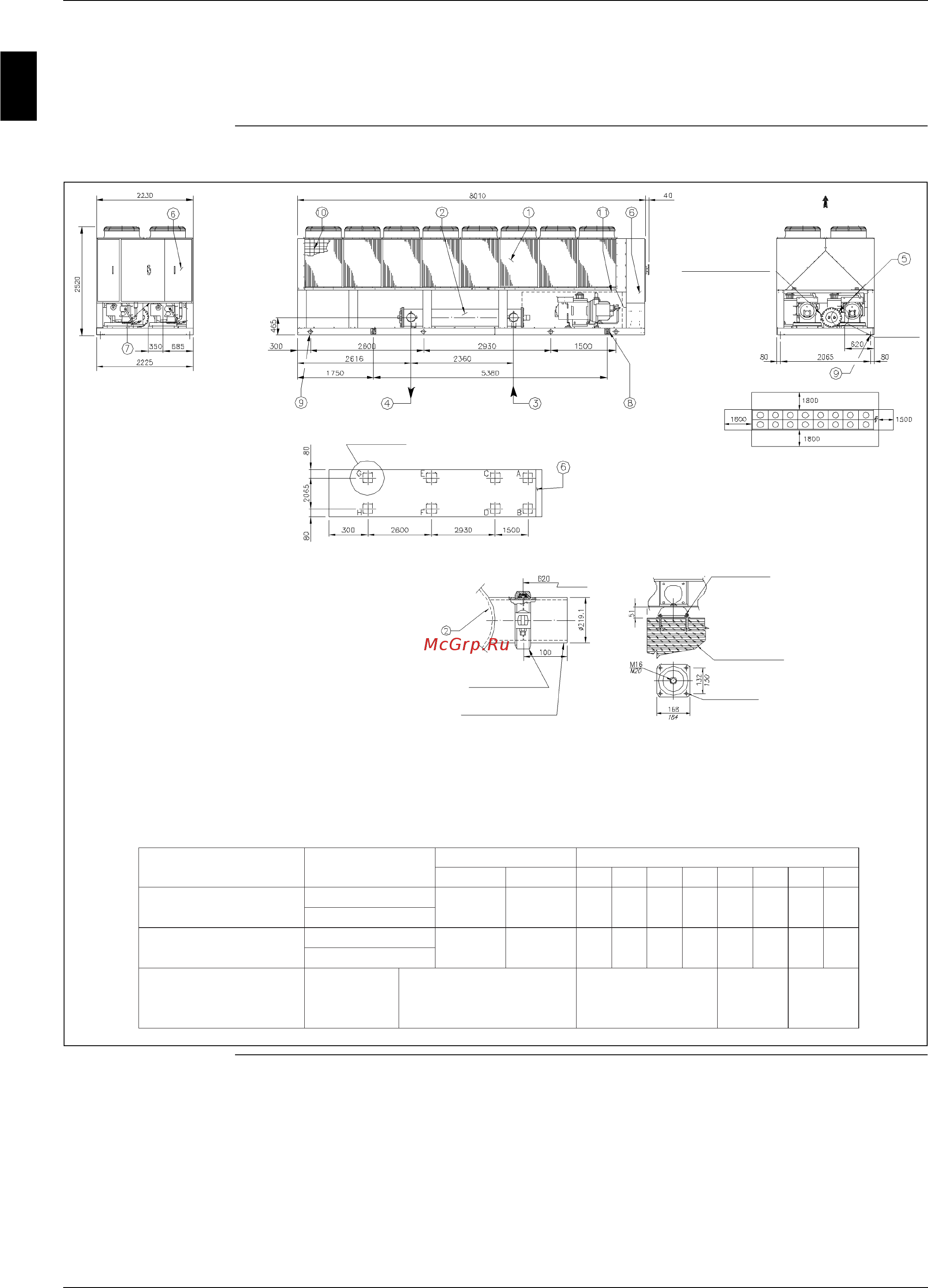 Daikin EWAD900BJYNN/A [90/346] Outlook drawing ewadc10bjynn a ewadc10bjynn a oprn and ewadc10bjynn a opln