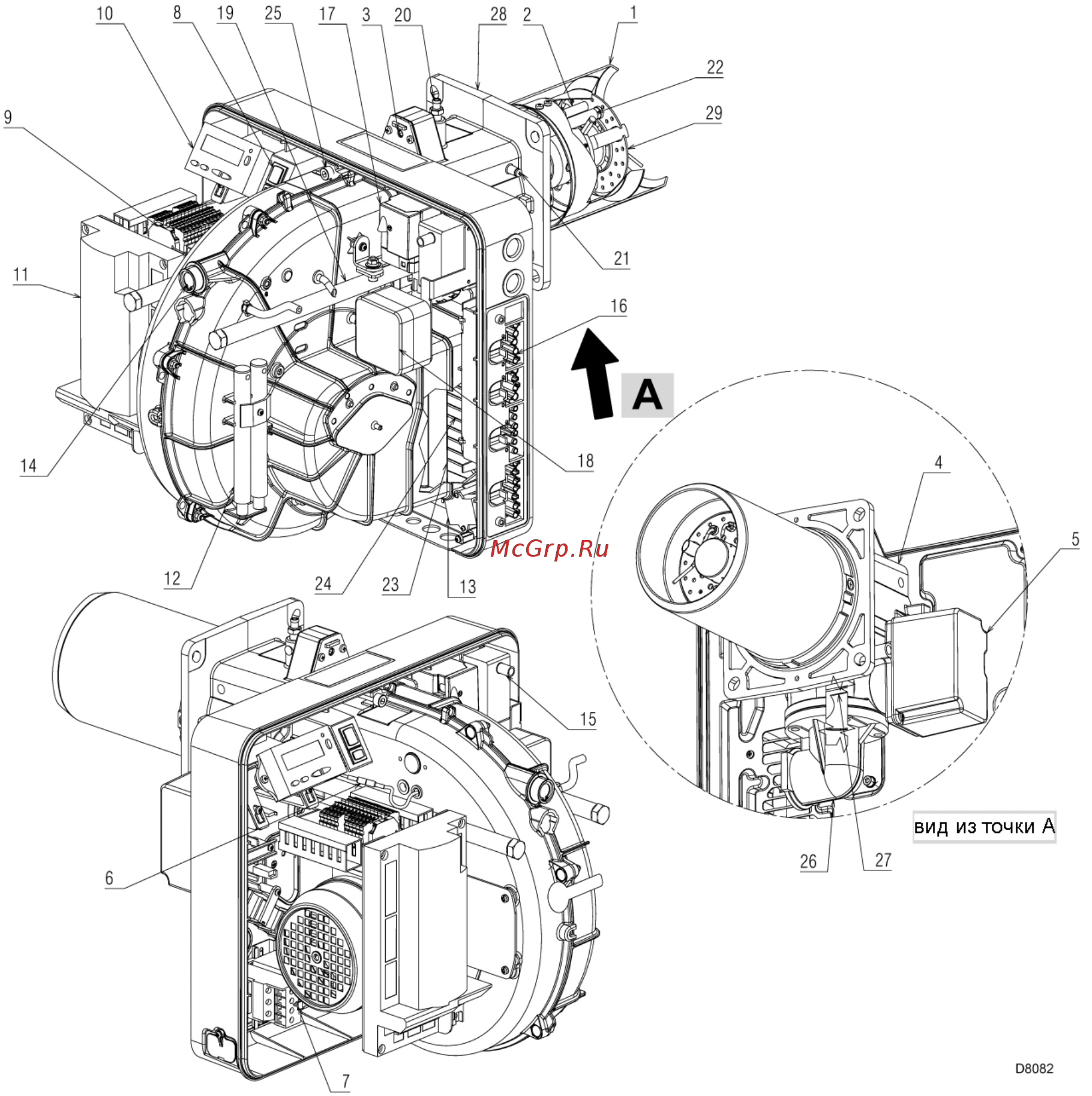 Riello RS 34/E MZ t.c. [9/57] Компоненты горелки 3 компоненты горелки