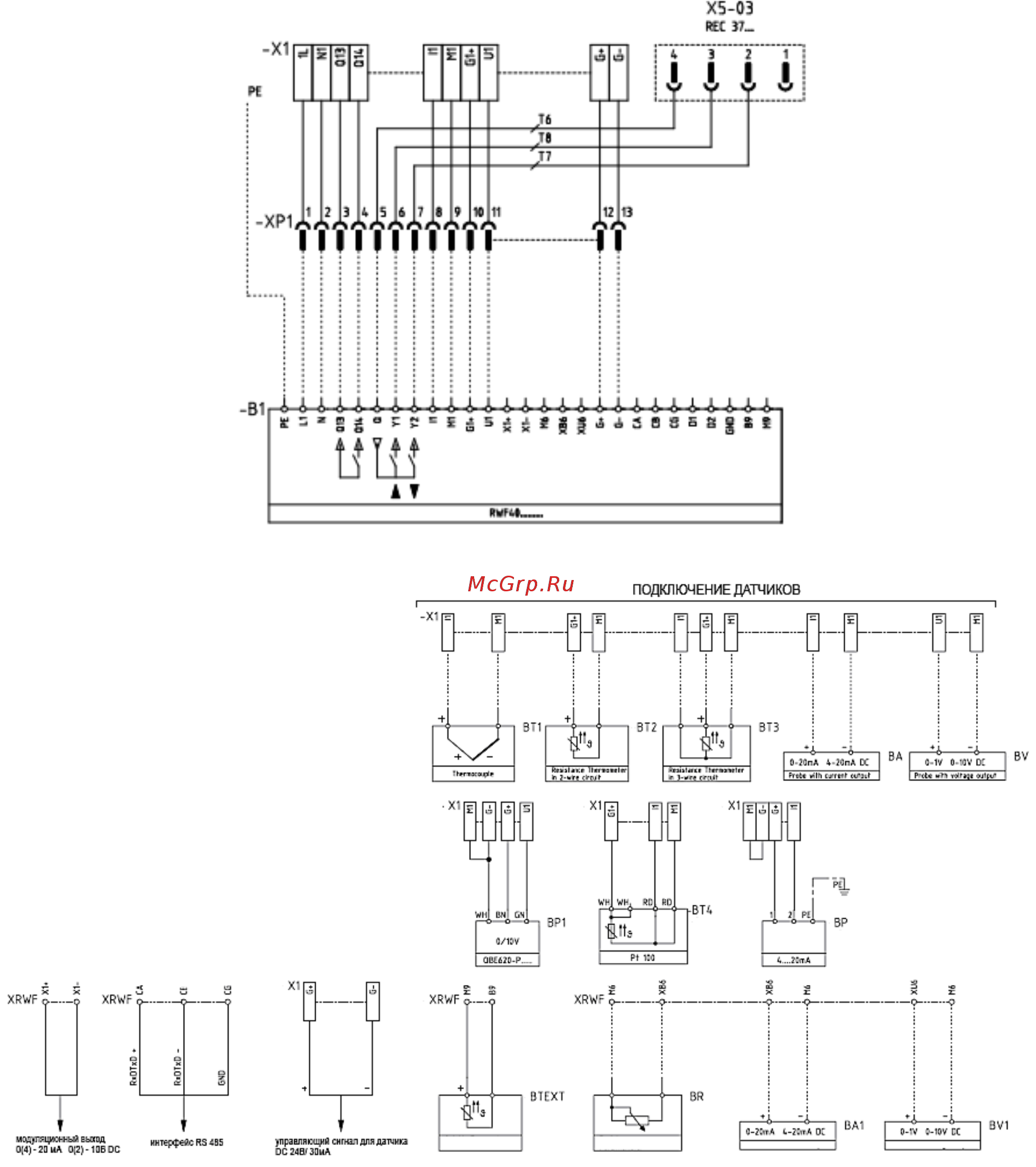 Riello RS 34/E MZ t.c. [11/17] Подключение rwf 40 rs 250 ev mz