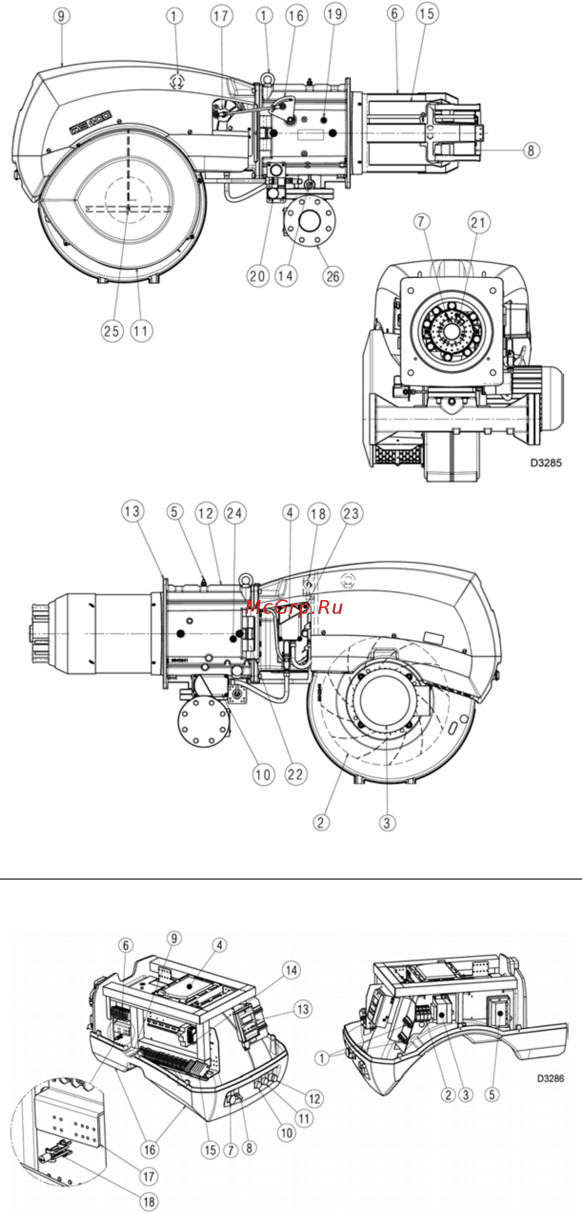 Riello RS 300/EV BLU [5/34] Описание горелки а