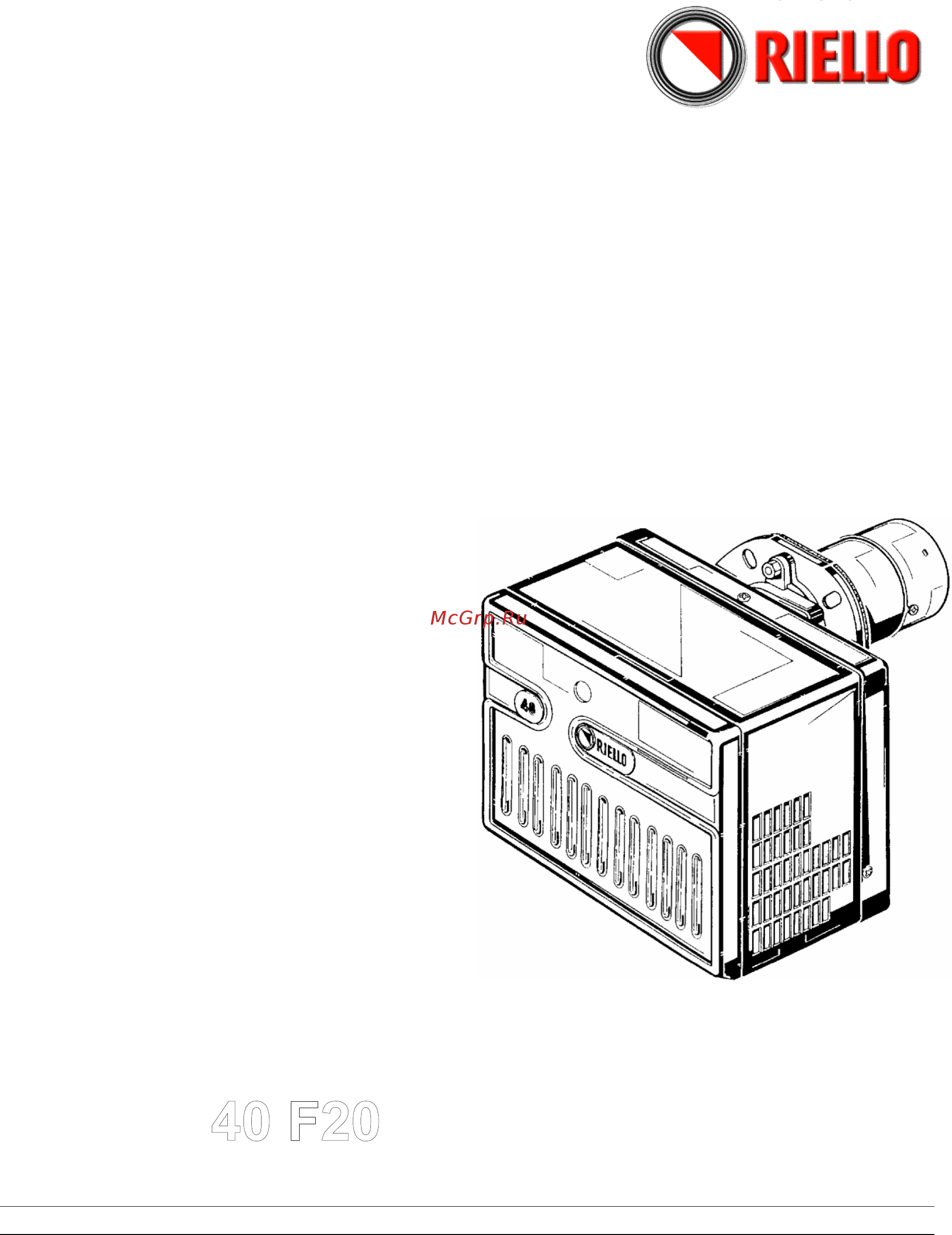 Riello F20 Инструкция по эксплуатации онлайн