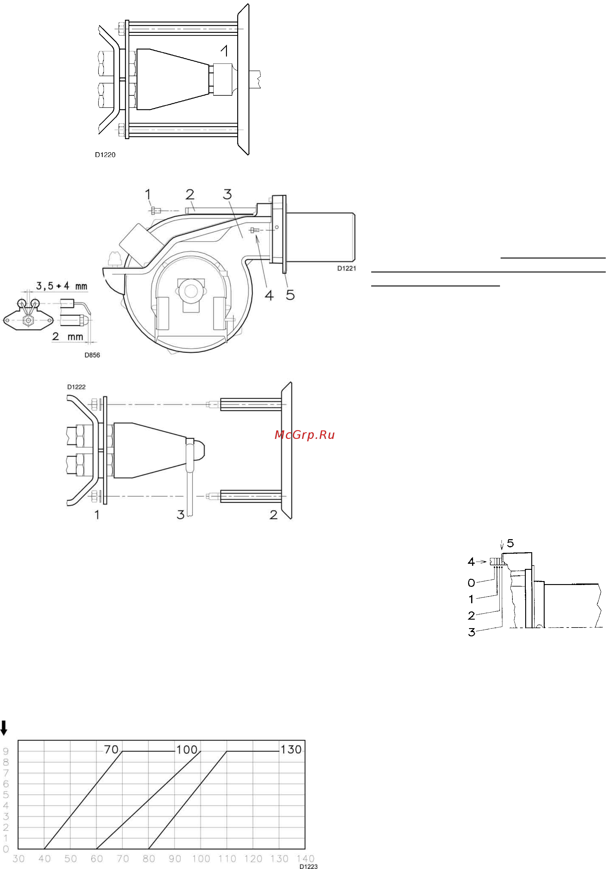 Riello RL 100/M t.c. [8/21] Настойка головки горелки