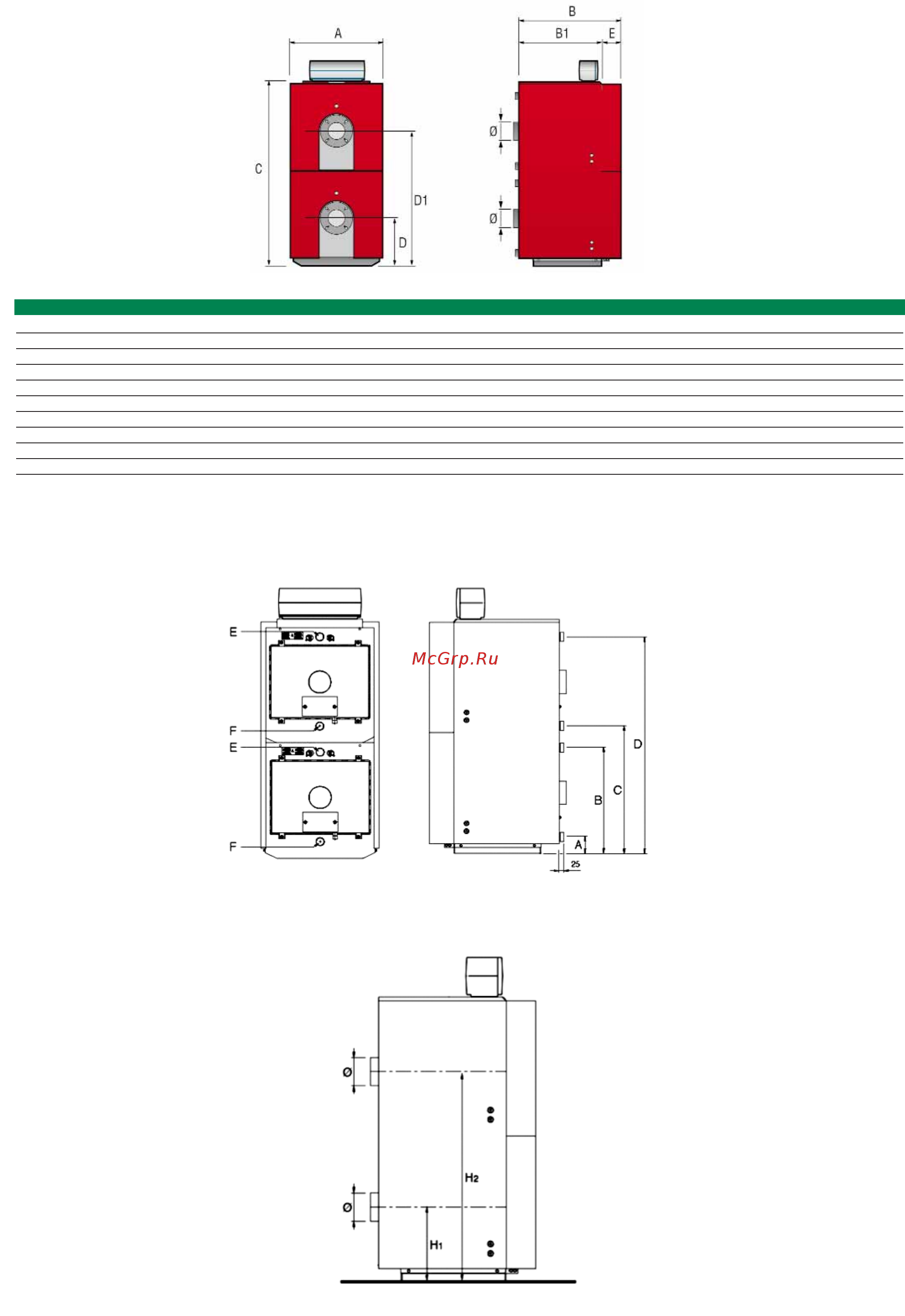 Riello RL 22 BLU [2/3] Габаритные размеры