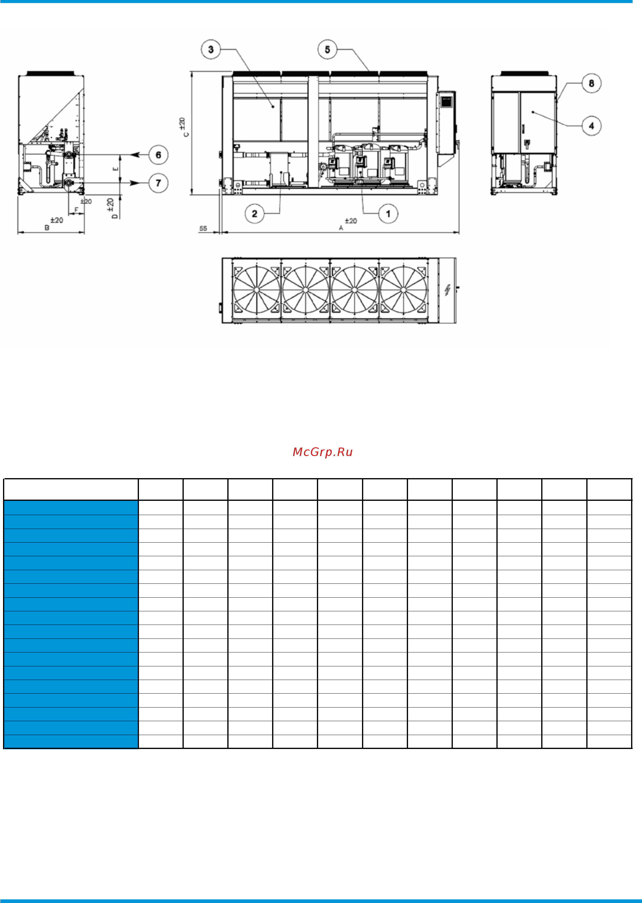 Daikin EWAQ340E-XS [28/34] Dimensional drawing