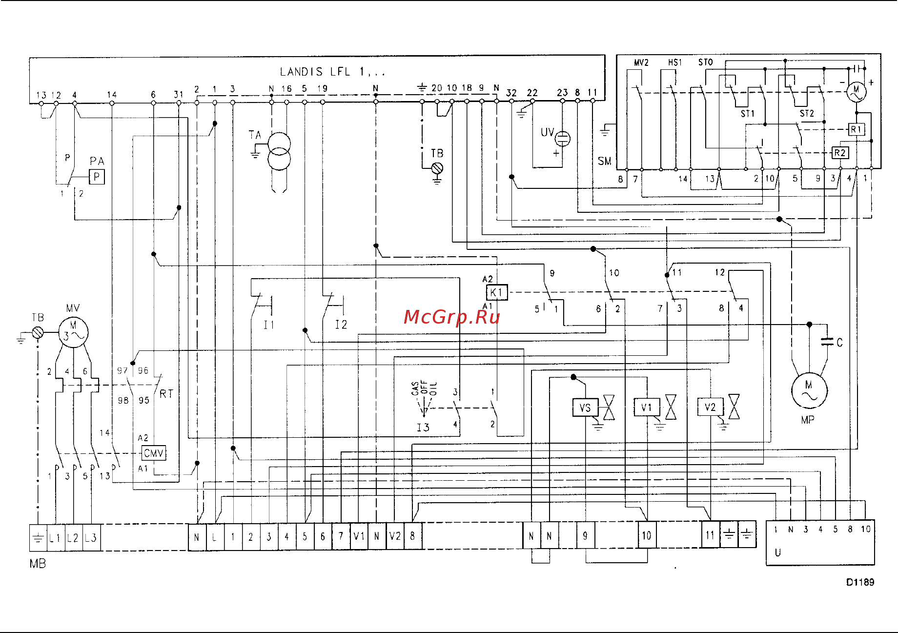 Riello RLS 70 t.c. [11/31] Электропроводка