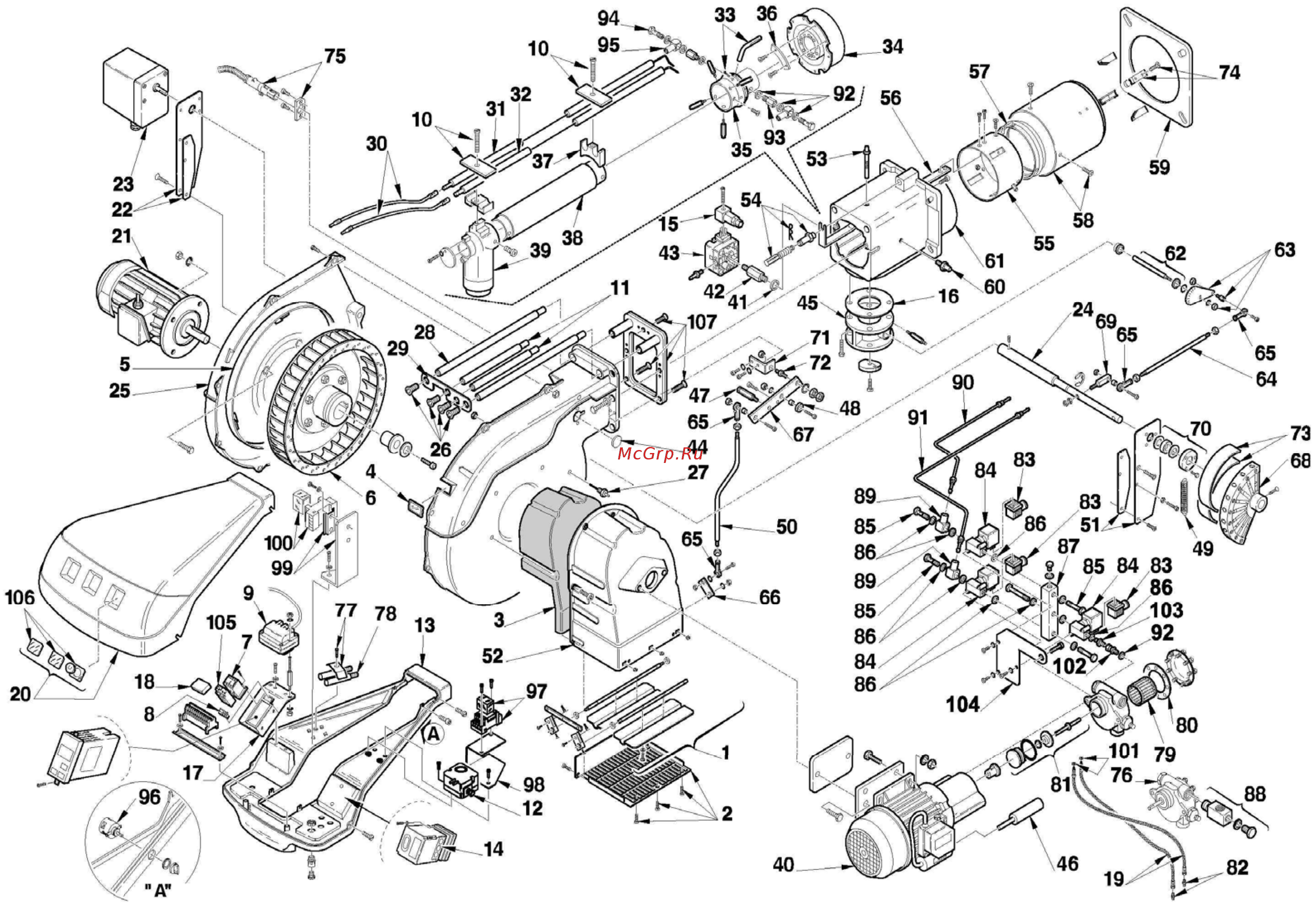 Riello RLS 160/M MX t.c. Спецификация запасных частей онлайн [2/6] 526389