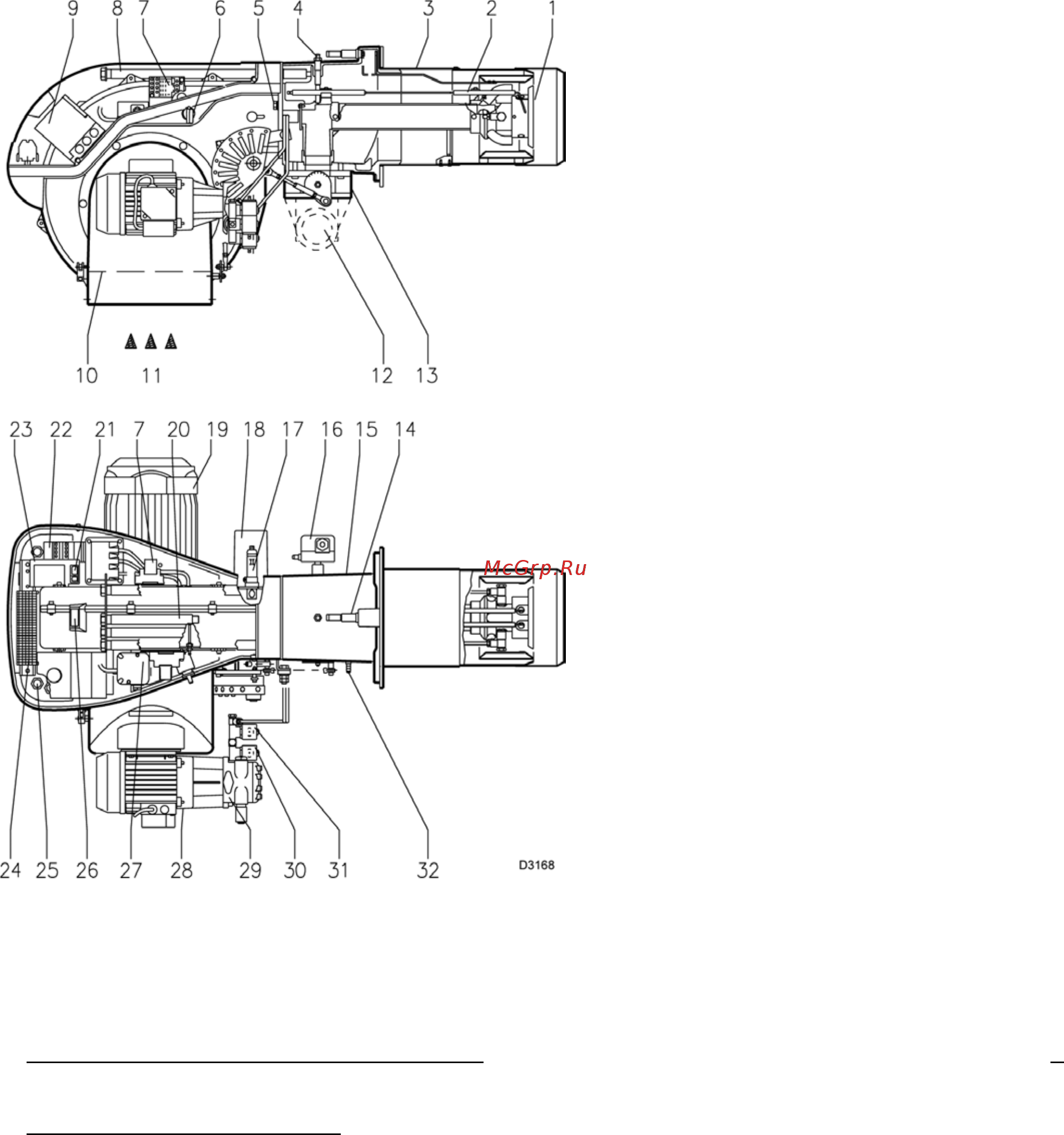 Riello RLS 190/M MZ t.c. [5/41] Горелка может быть остановлена по аварийному сигналу двумя способами аварийная остановка на блоке управления если загорится кнопка 9 а на блоке управления это означает что произошла аварийная остановка горелки для разблокировки нажмите кнопку аварийная остановка двигателя для разблокировки нажмите кнопку на реле тепловой защиты 22 рисунок а