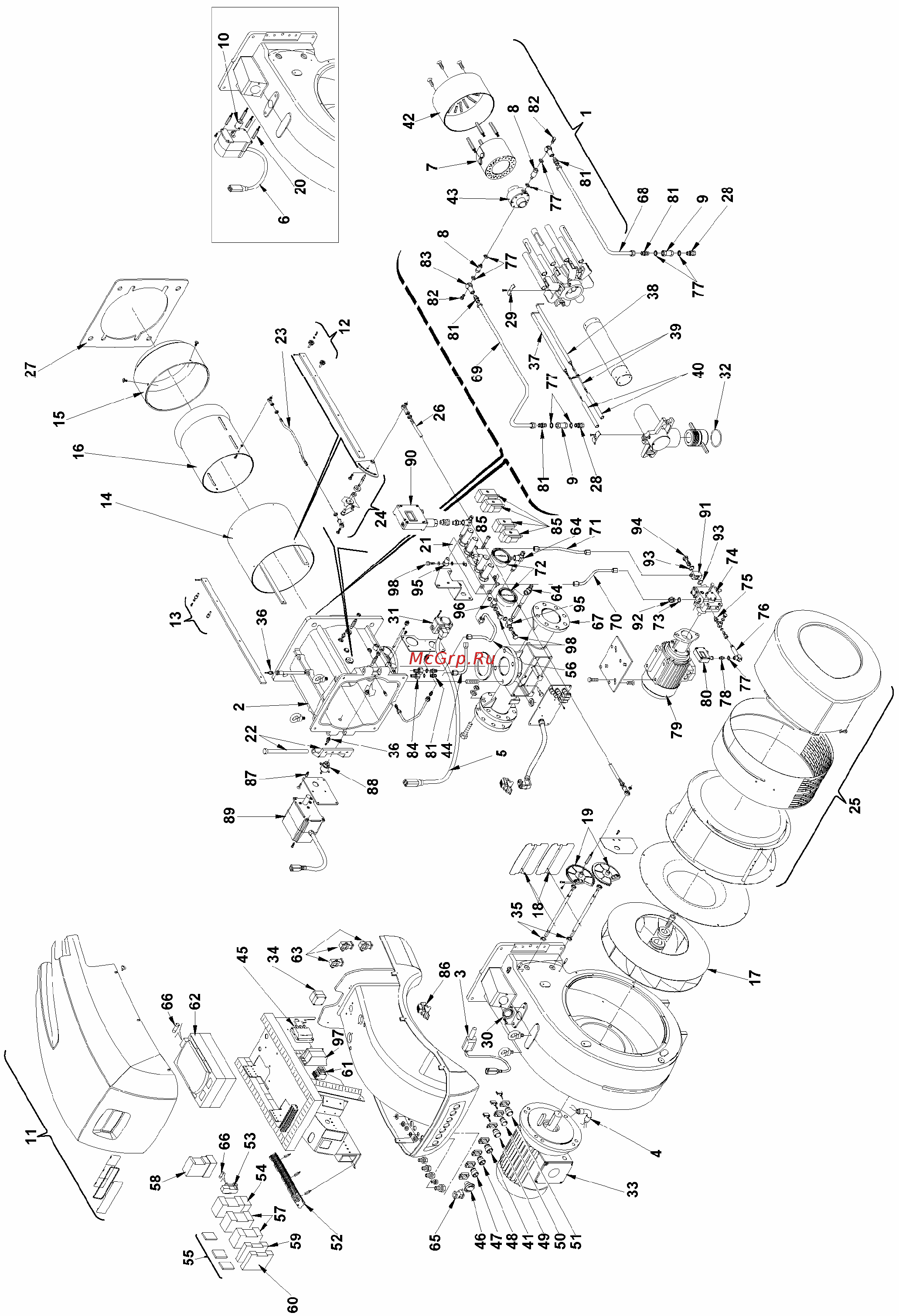 Riello RLS 1200/E C13 Спецификация запасных частей онлайн [2/5] 526412