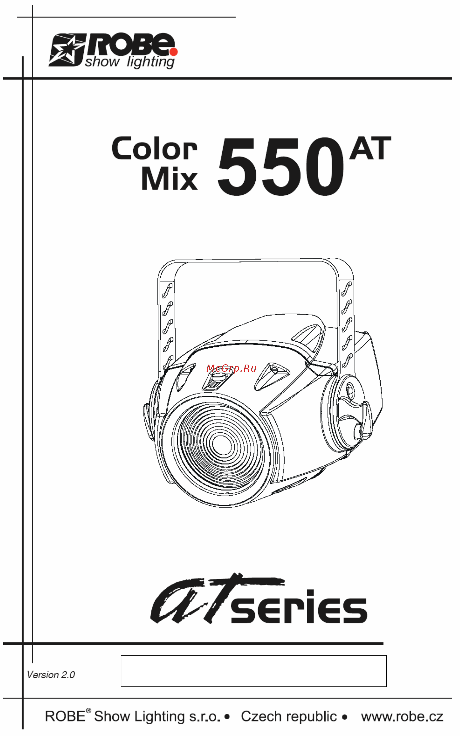 Robe Color Mix 550 AT Руководство пользователя онлайн