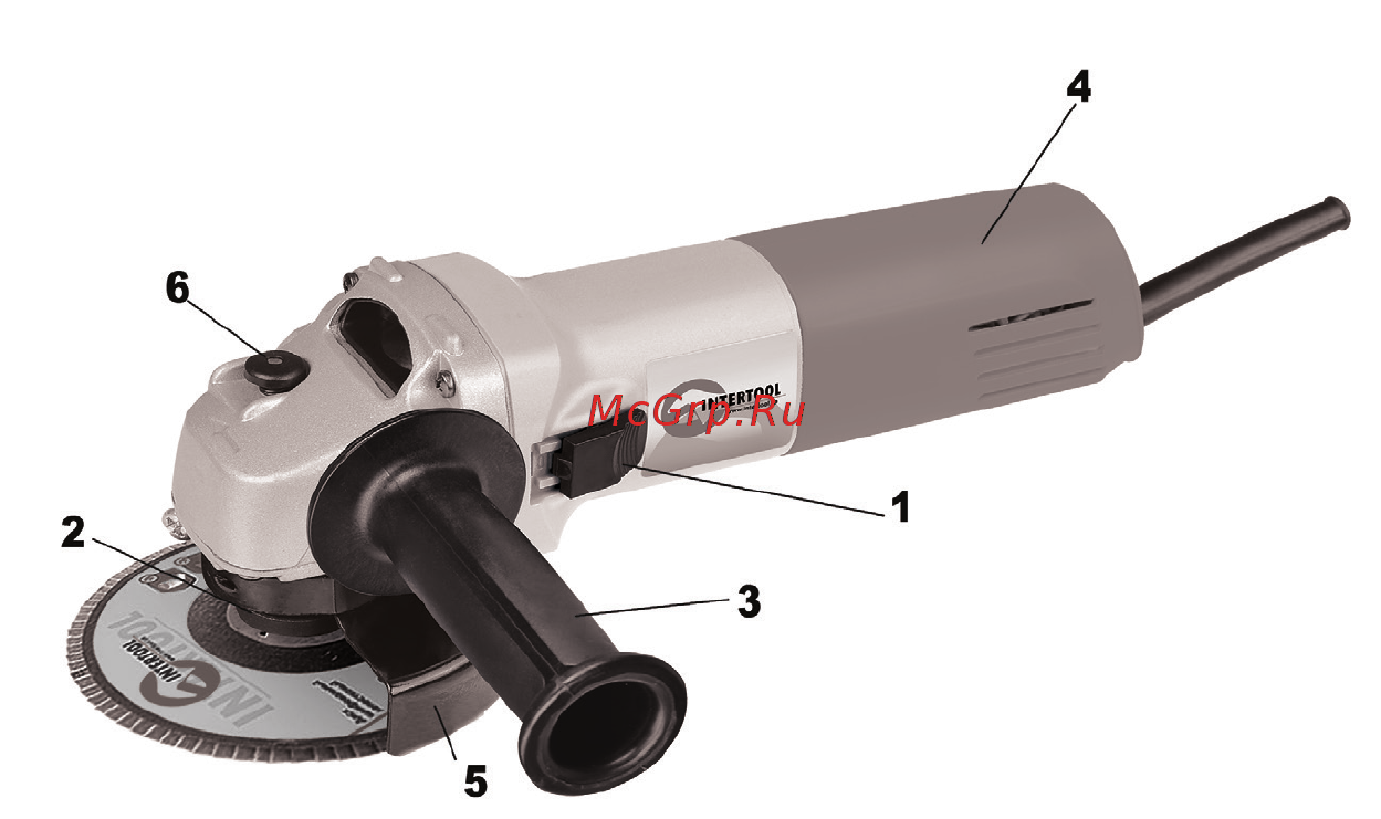 INTERTOOL DT-0263 [2/4] Шлифмашина угловая