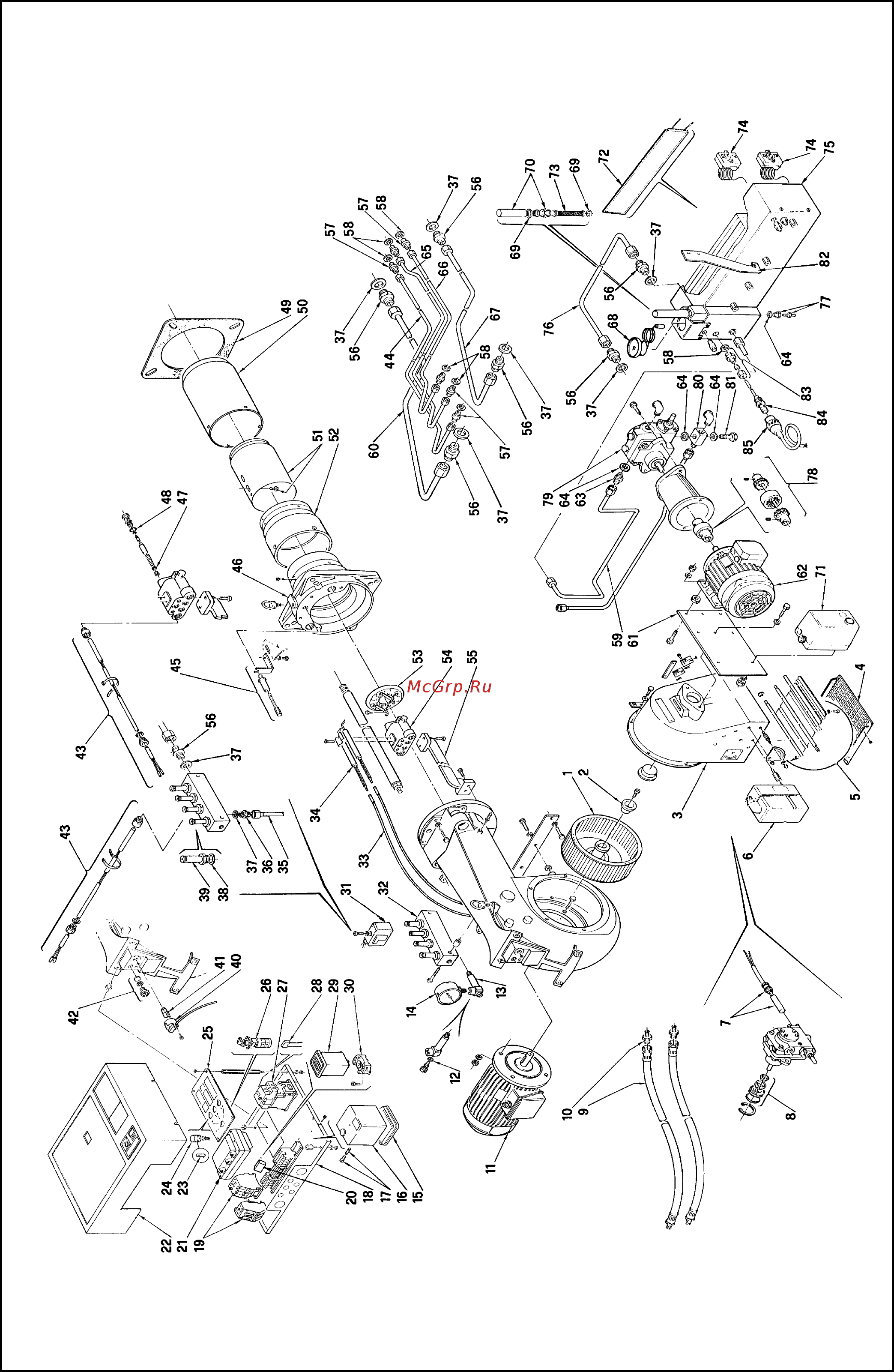 Riello PRESS 200 T/N ECO t.c. Спецификация запасных частей онлайн [2/10] 526730